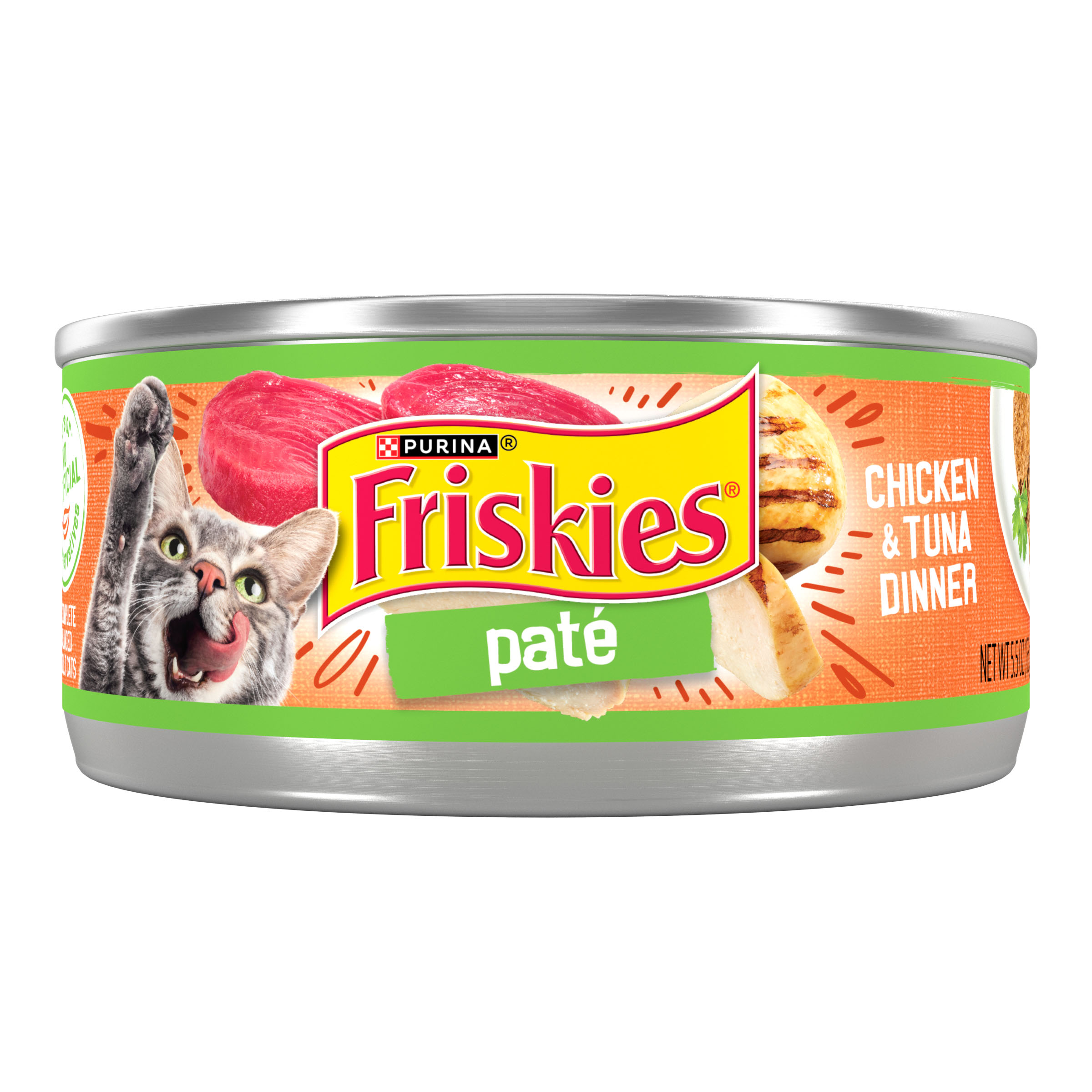 Purina Friskies Pate Cat Chicken & Tuna Dinner 5.5oz can