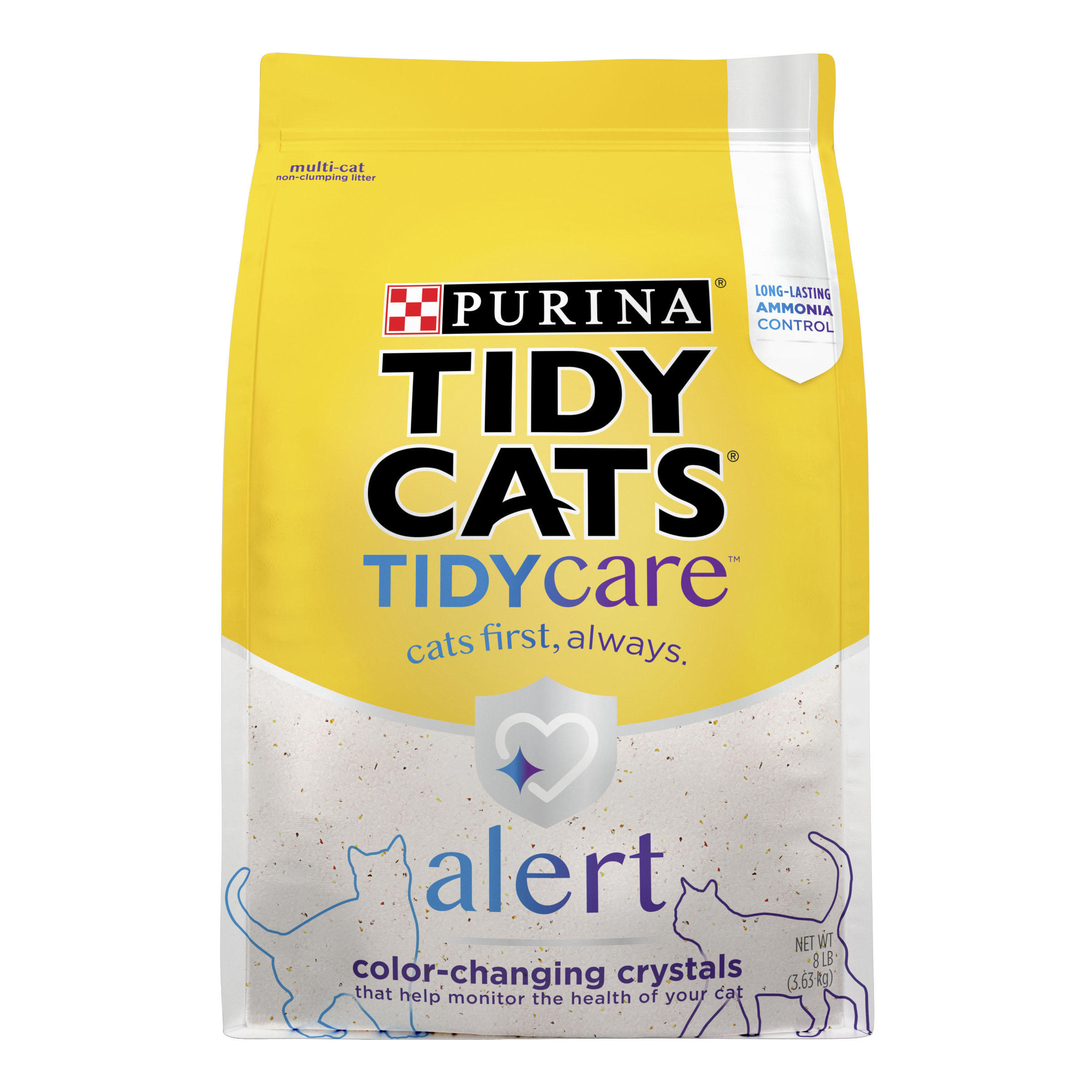 Tidy Cats Care Alert Color Changing Crystals Non Clumping Litter Bag 8#