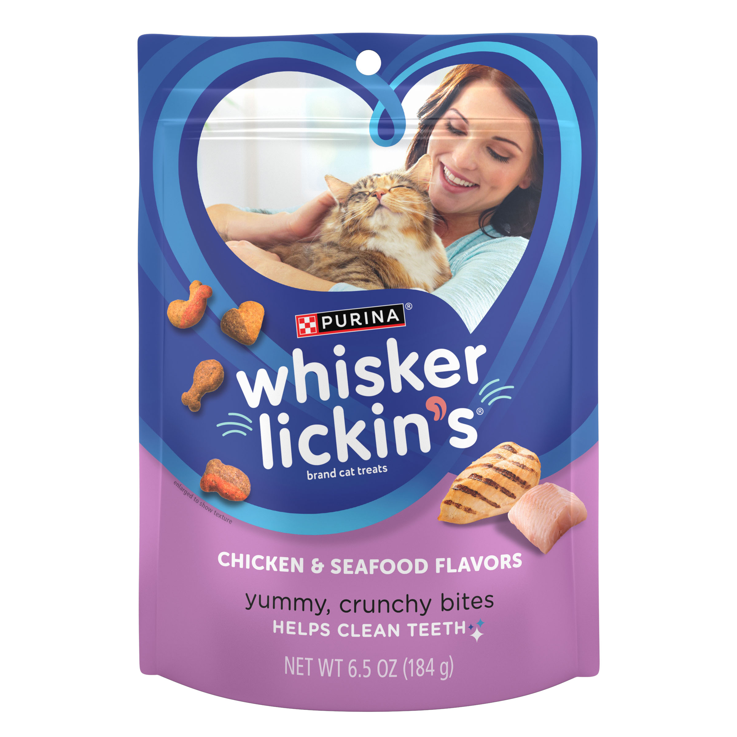 Purina Cat Treats Whisker Lickin's Chicken & Seafood 6.5oz