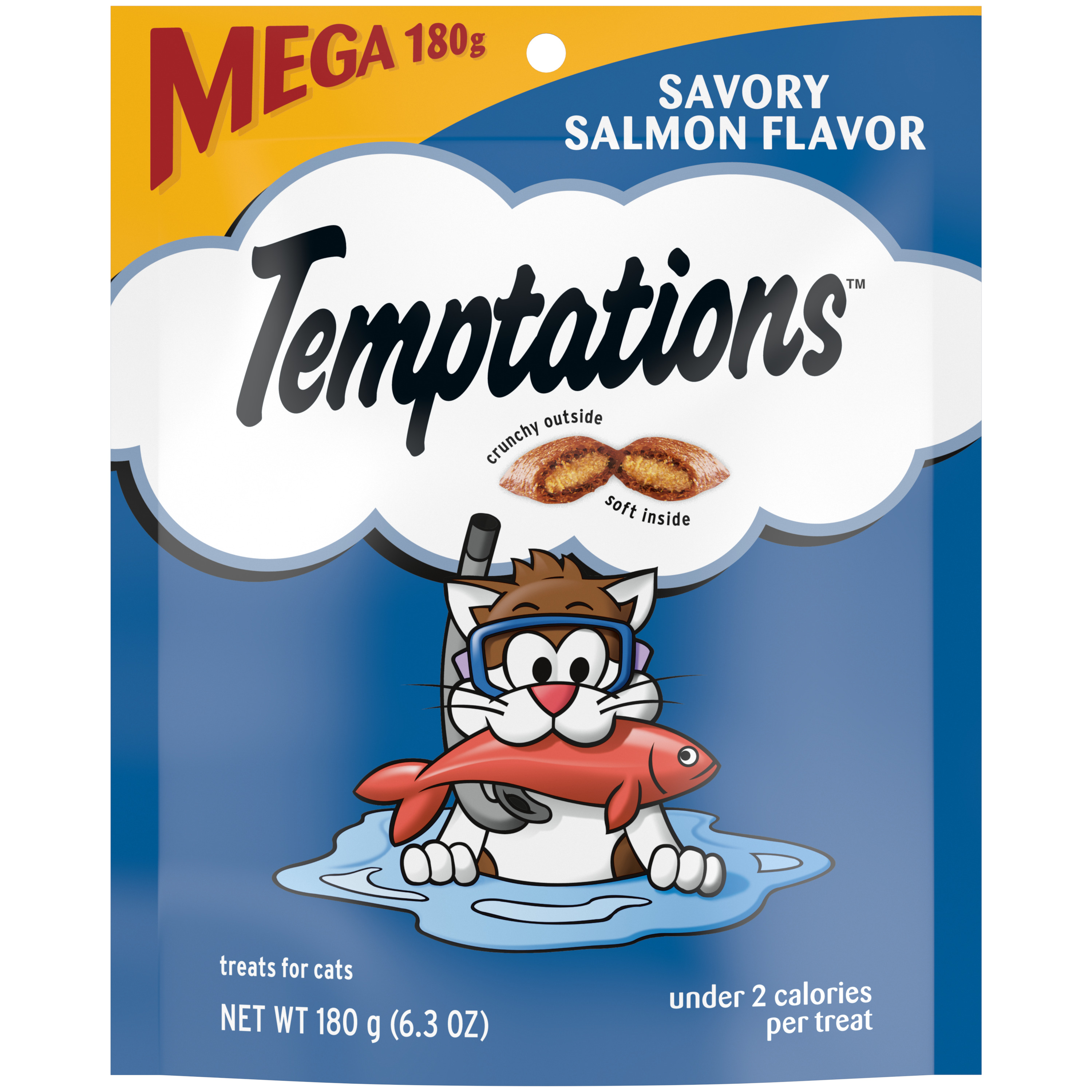 Temptations Mega Bag Cat Treats Salmon 6.3oz