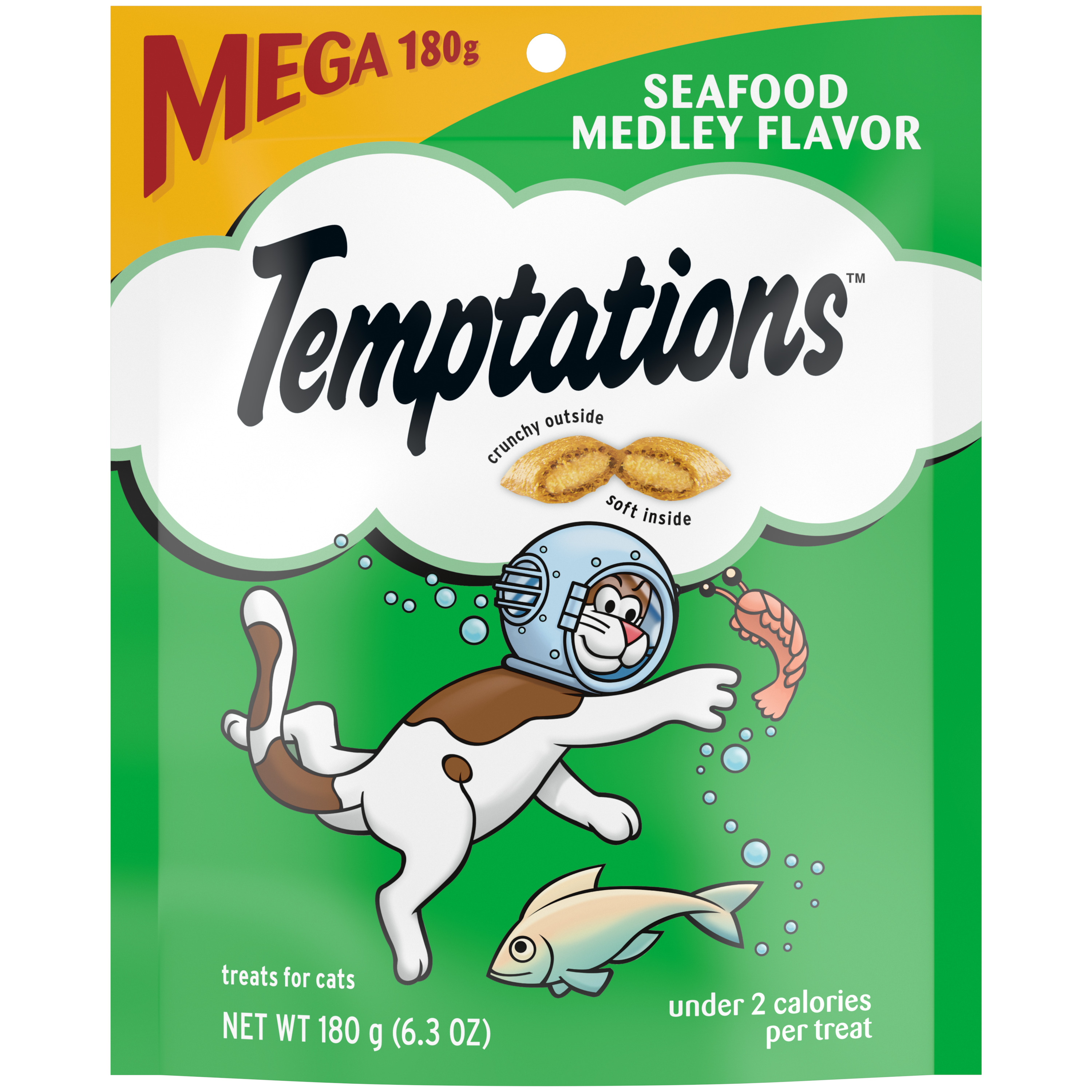 Temptations Mega Bag Cat Treats Seafood Medley 6.3oz