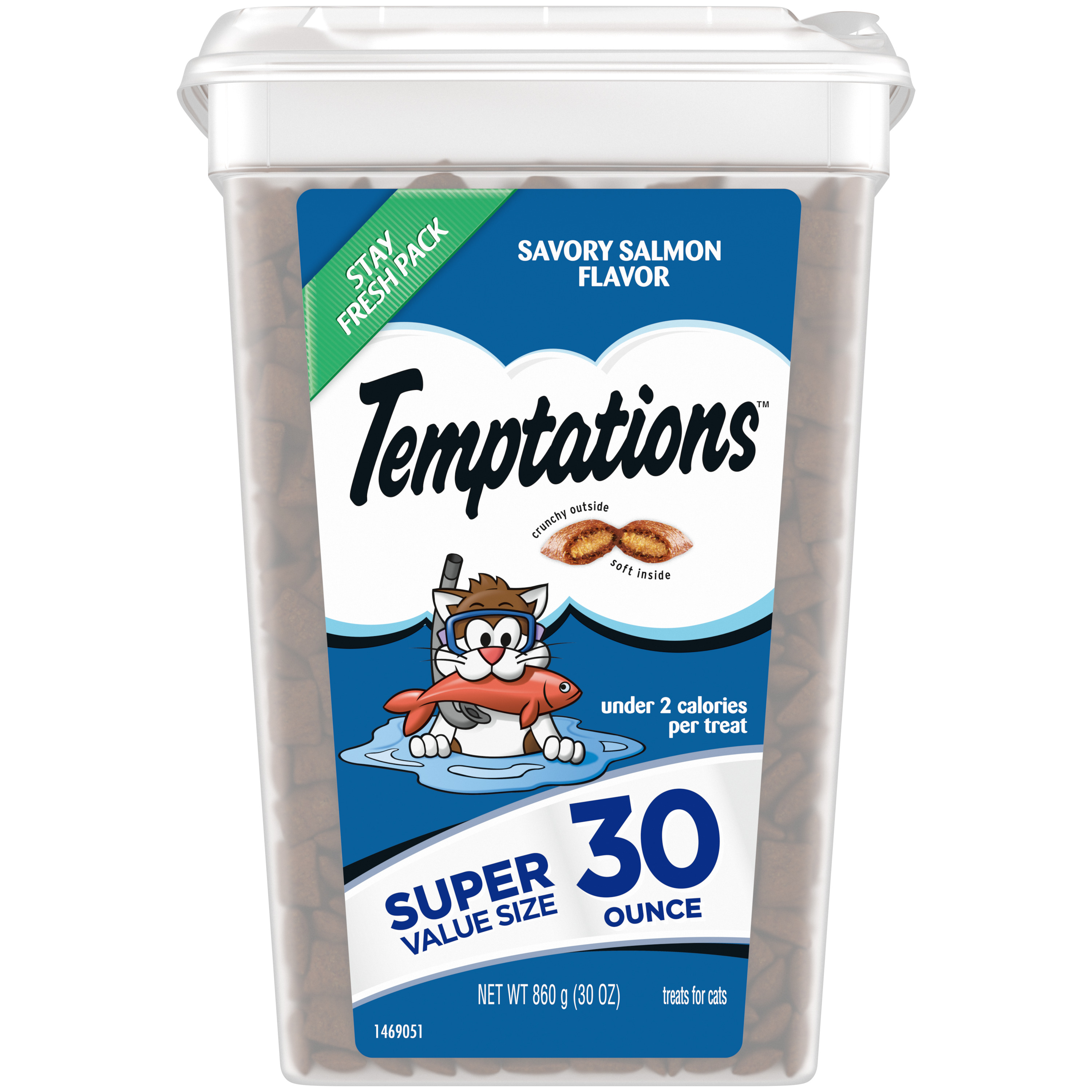 Temptations Cat Treats Savory Salmon Tub 30oz