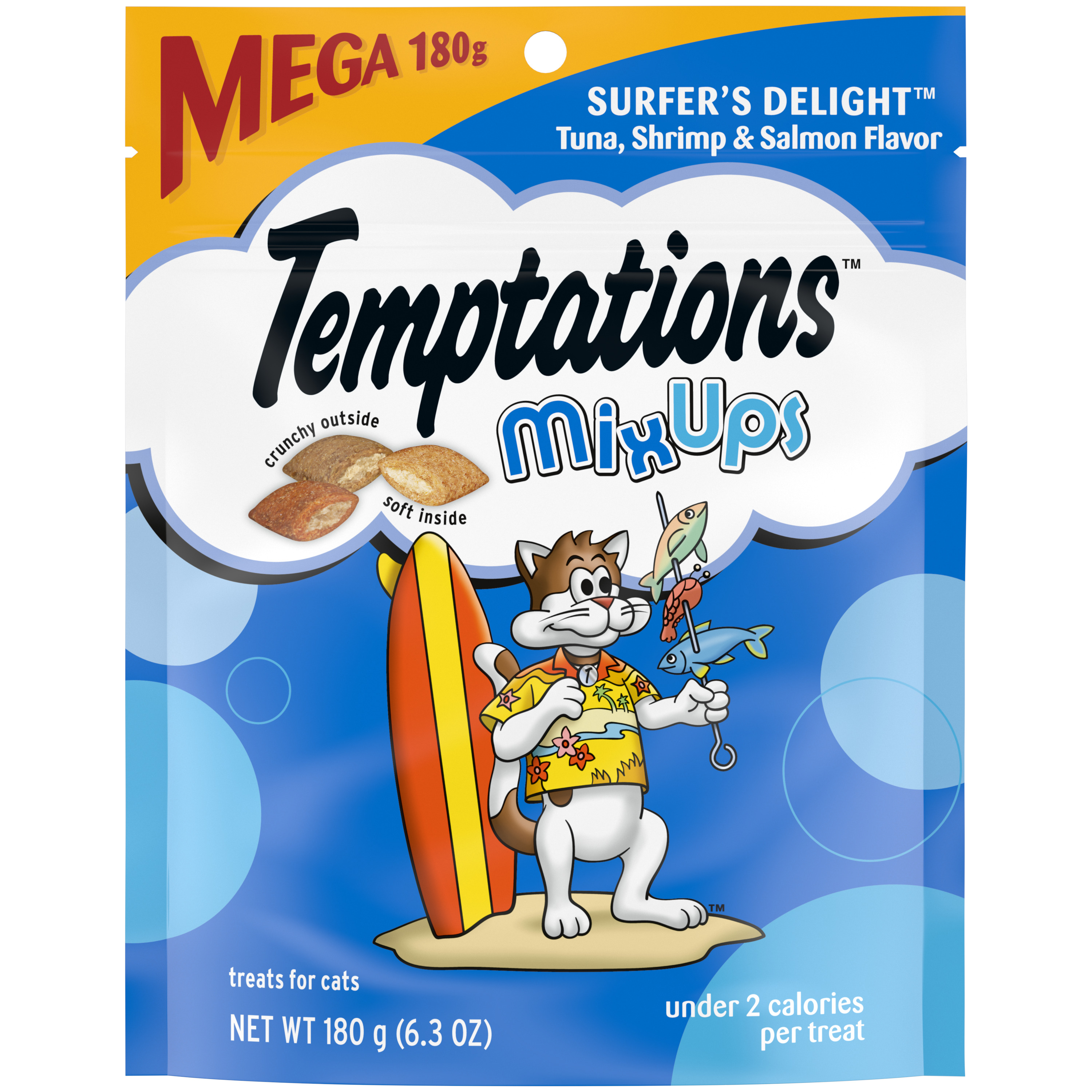 Temptations Cat Treats Mixups Surfers Delight Mega Bag 6.3oz