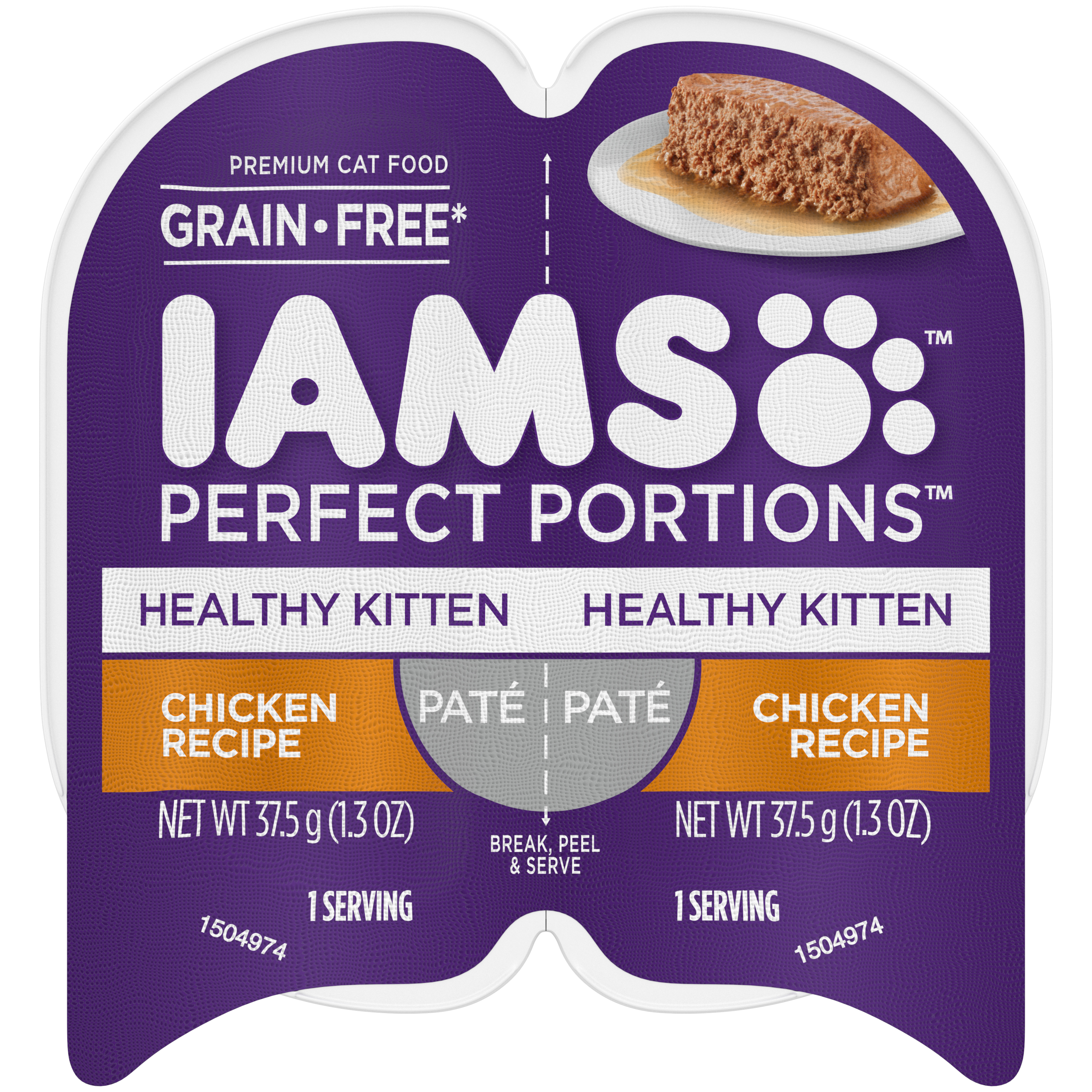 Iams Perfect Portions Pate Kitten Chicken 2.6oz can