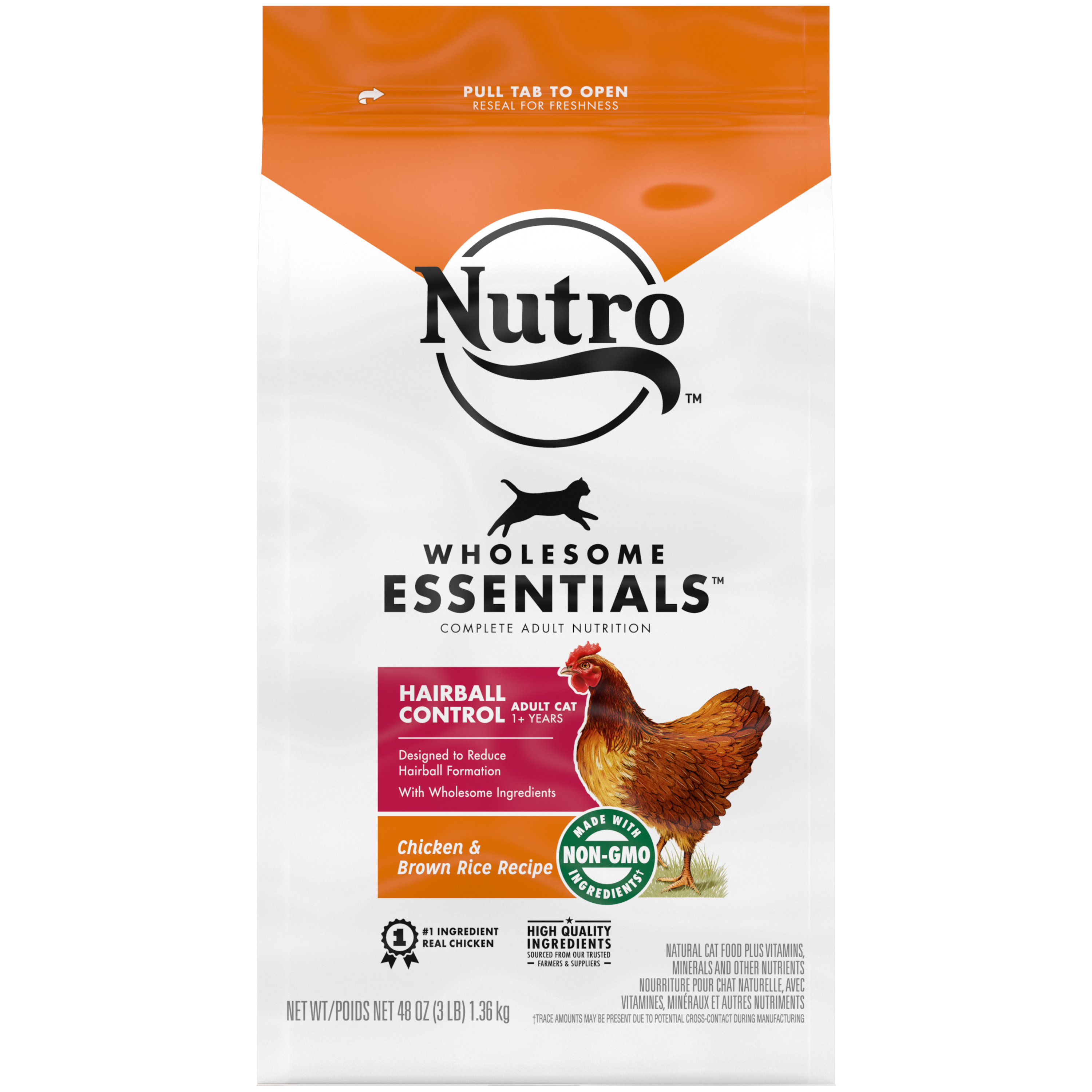 Nutro Wholesome Essentials Cat Hairball Control Chicken & Rice 3#