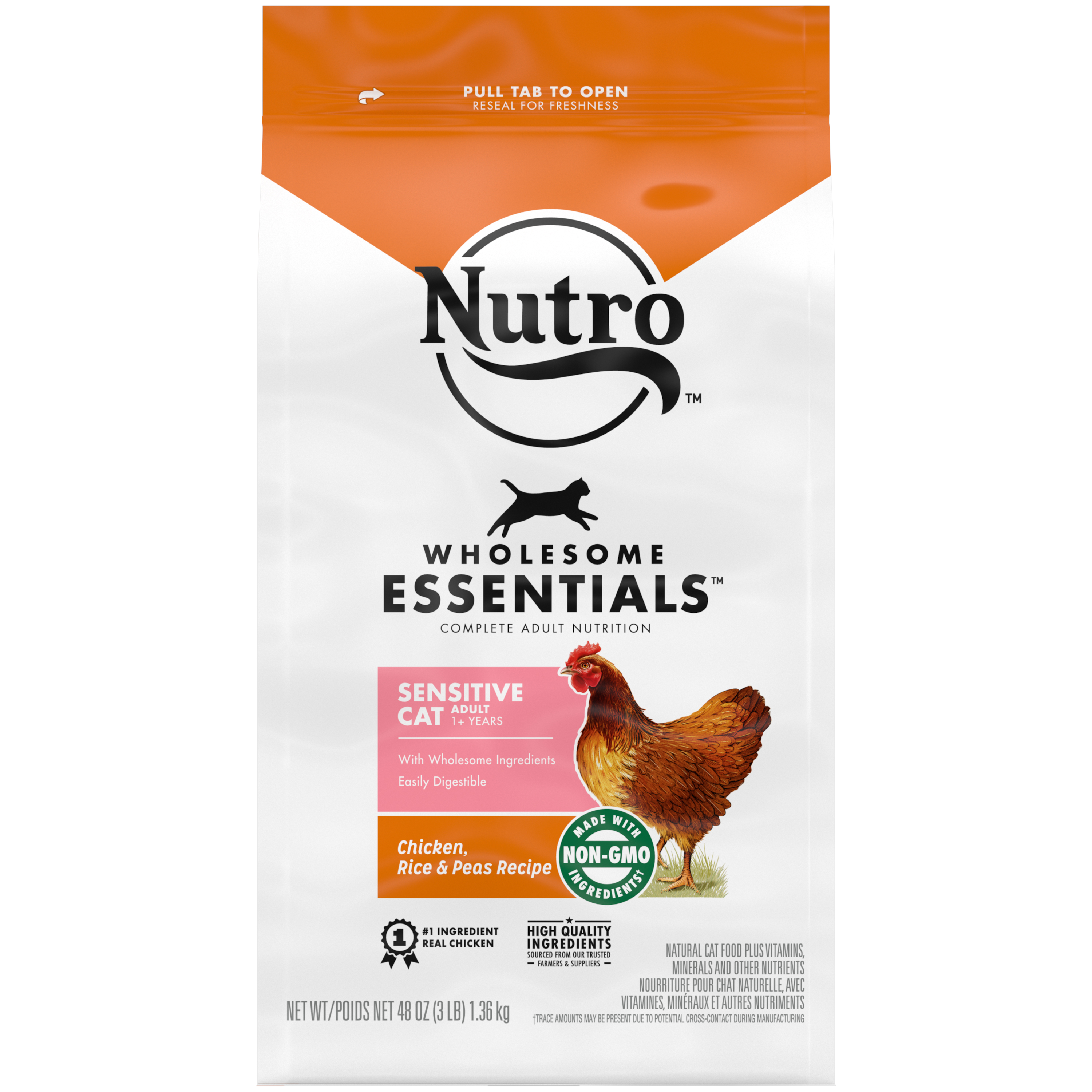 Nutro Wholesome Essentials Cat Sensitive Chicken & Rice 3#