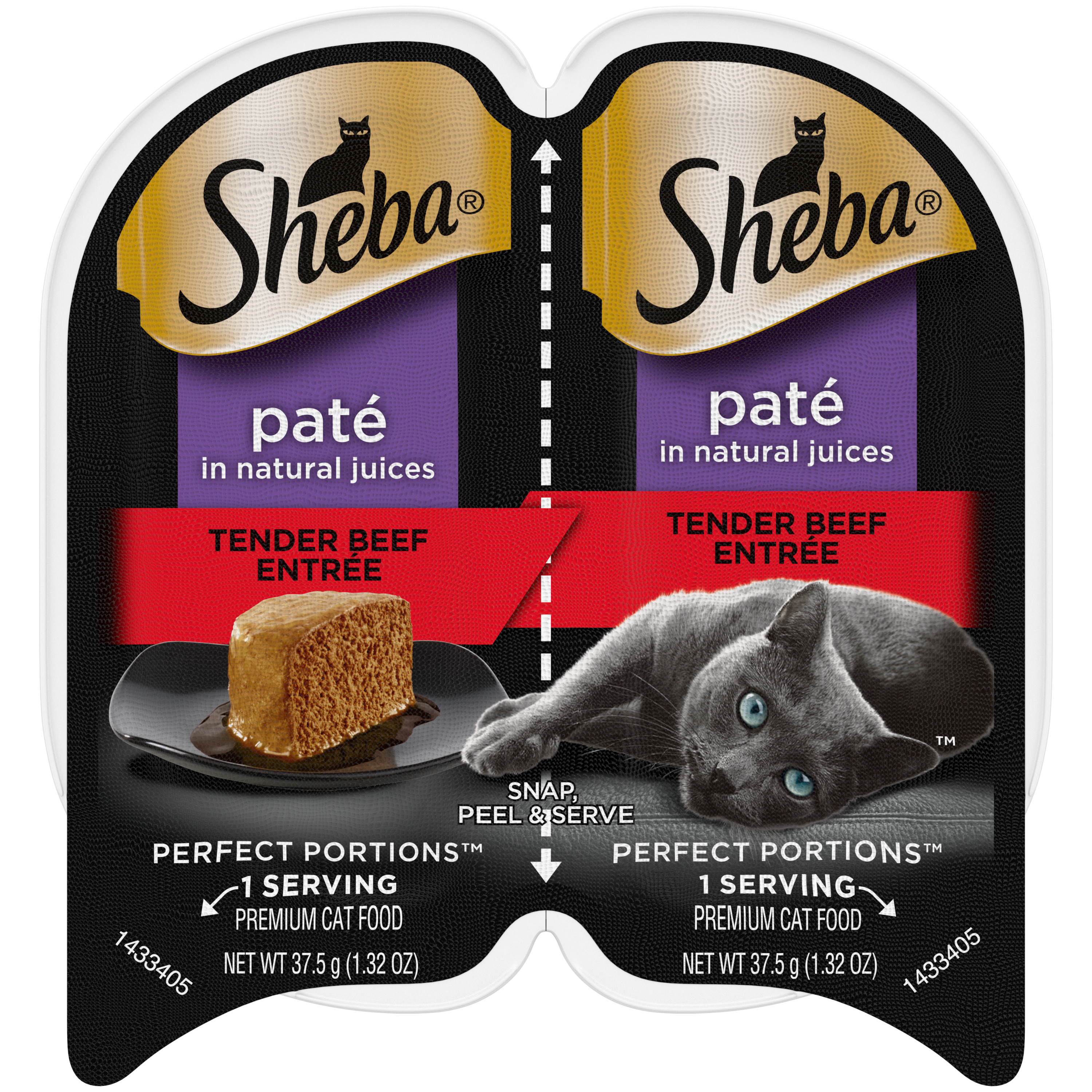 Sheba Perfect Portions Cat Beef Pate 2.65oz