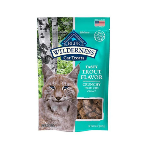 Blue Buffalo Wilderness Cat Treats Grain Free Crunchy Trout 2oz