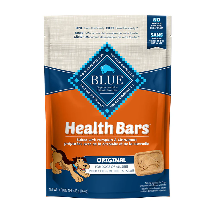 Blue Buffalo Dog Treat Crunchy Health Bars Pumpkin & Cinnamon 16oz