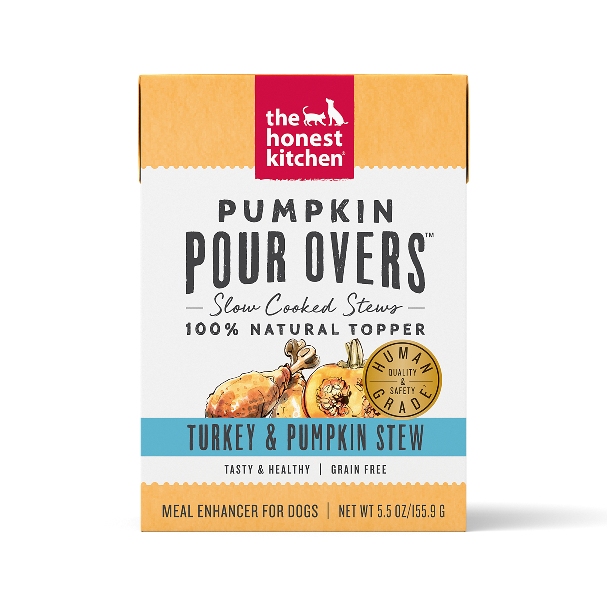 Honest Kitchen Pumpkin Pour Overs Dog Stew Turkey & Pumpkin 5.5oz