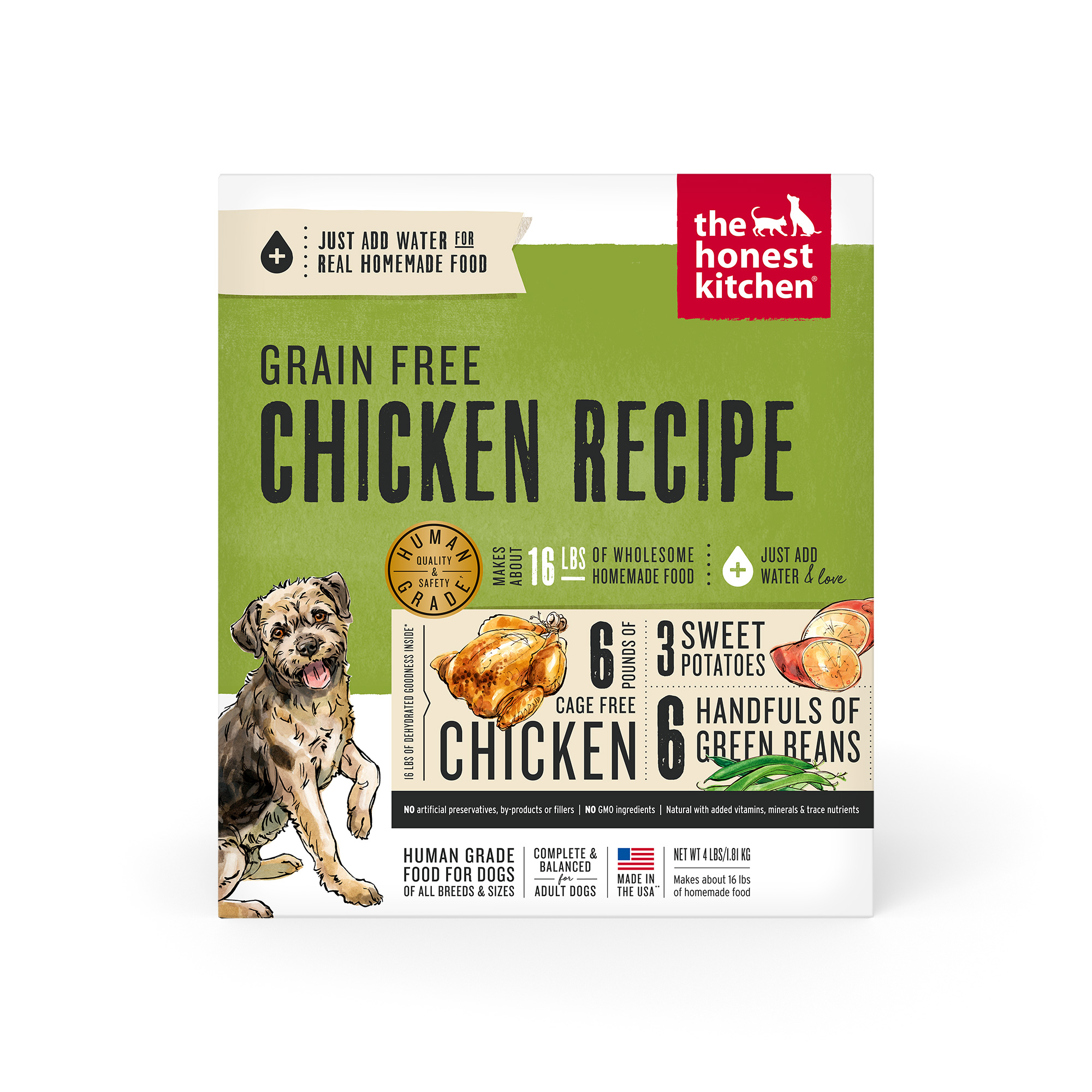 Honest Kitchen Force Dehydrated Dog Grain Free Chicken 4#