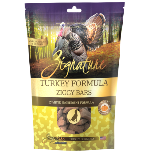 Zignature Ziggy Bars Dog Treats Turkey Formula 12oz