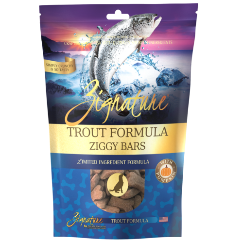 Zignature Ziggy Bars Dog Treats Trout Formula 12oz