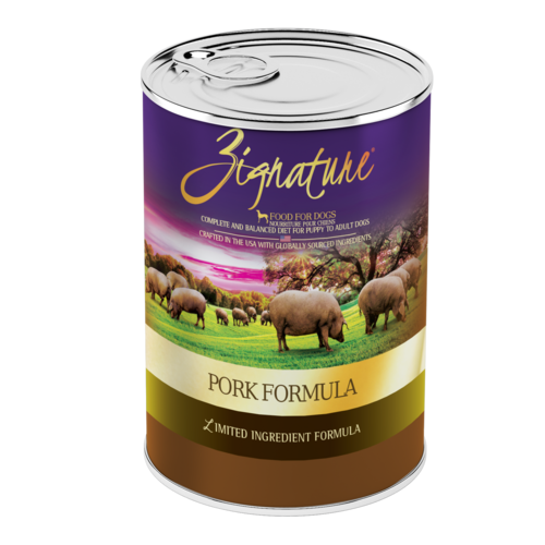 Zignature Dog Pork Formula 13oz can