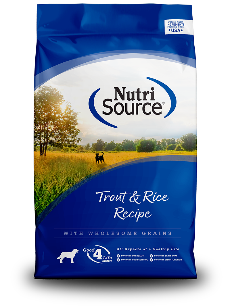 Nutrisource Dog Food Trout & Brown Rice 26#