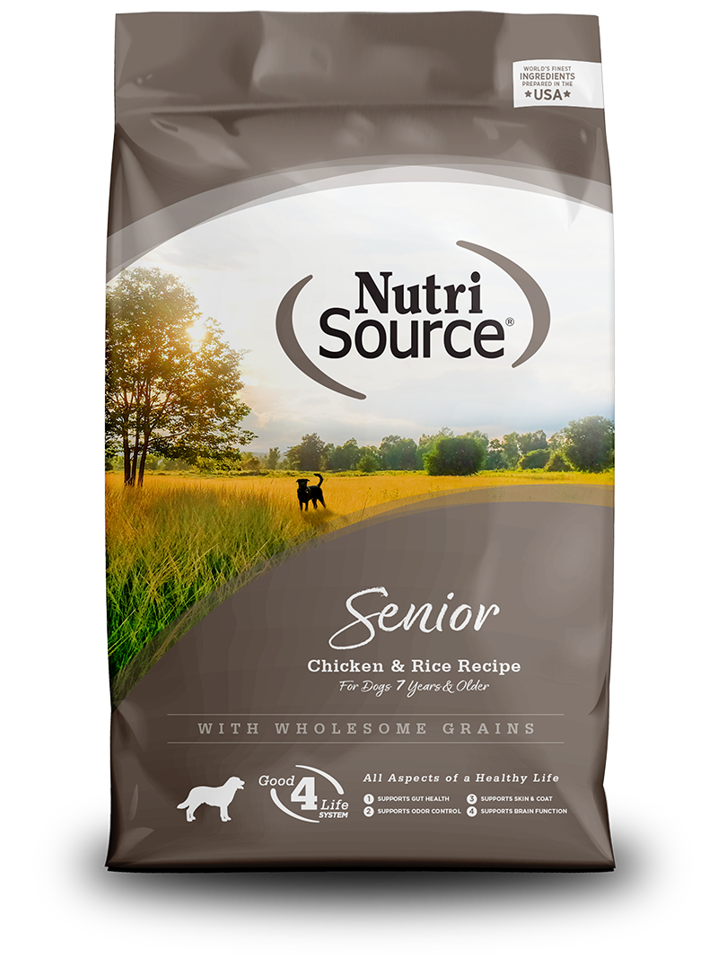 Nutrisource Dog Food Senior Chicken & Rice 26#