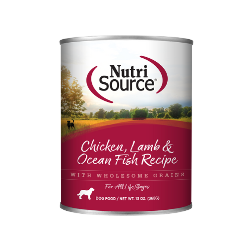 NutriSource Dog Chicken Lamb Ocean Fish 13oz can