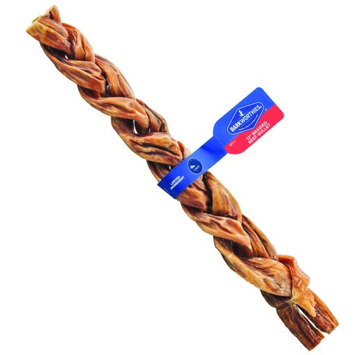 Barkworthies Dog Chew Braided Beef Gullet 12''