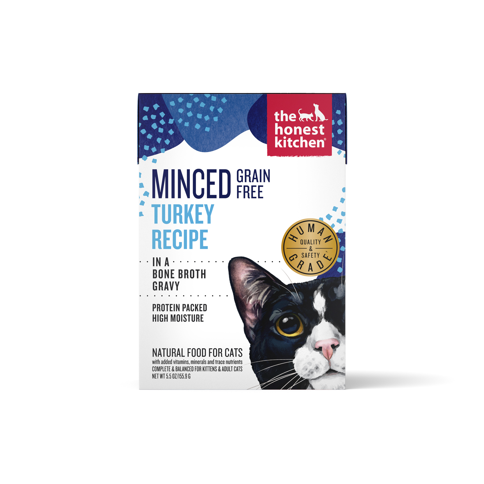 Honest Kitchen Cat Food Minced Turkey In Bone Broth Gravy 5.5oz