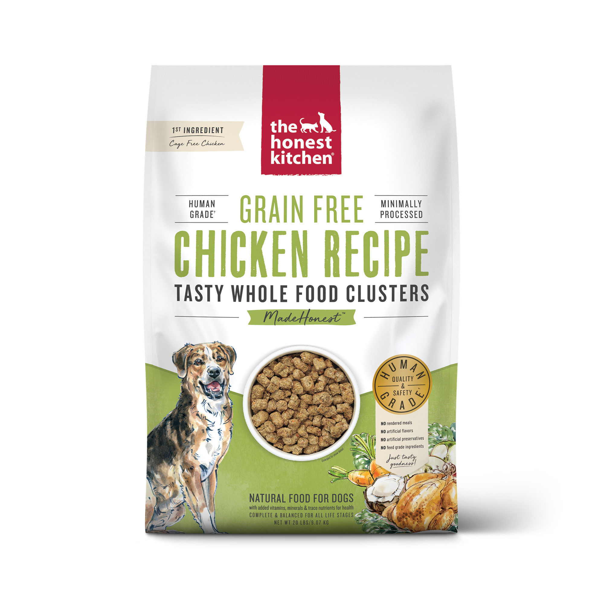 Honest Kitchen Dog Grain Free Whole Food Clusters Chicken 20#
