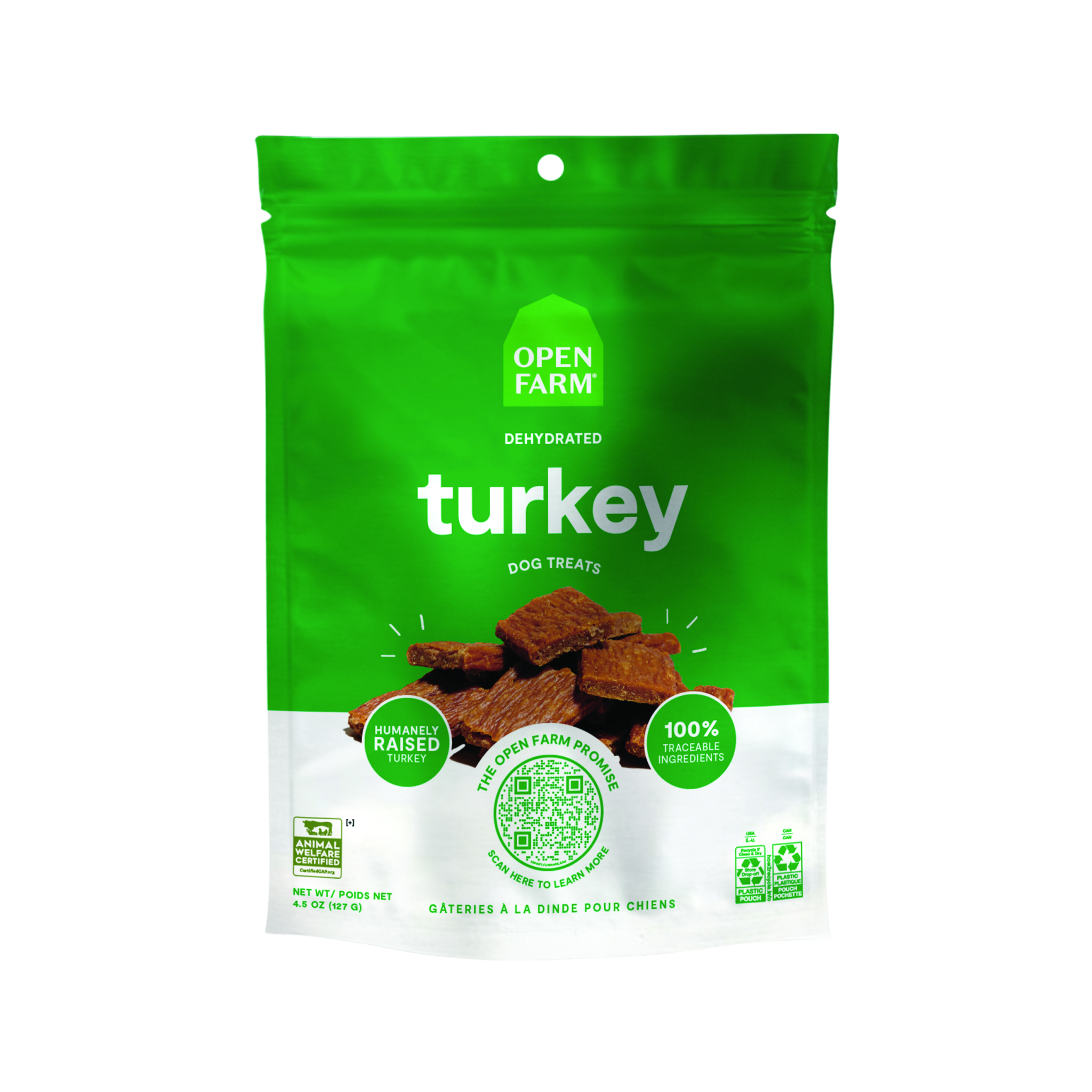 Open Farm Dog Treats Dehydrated Turkey 4.5oz