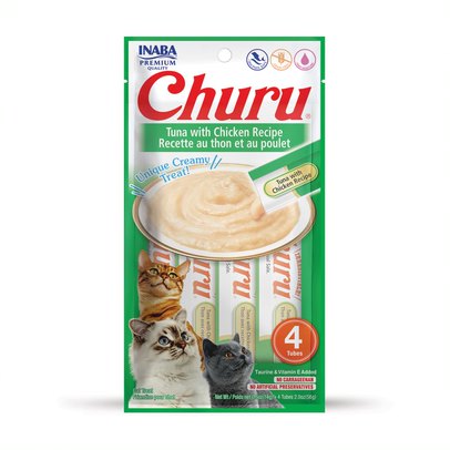 Churu Lickable Cat Treats Tuna With Chicken 4 Pack .5oz