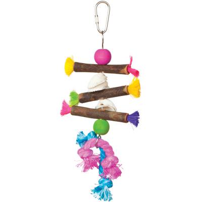 Prevue Pet Products Playfuls Preen & Pacify Shell & Sticks Bird Toy