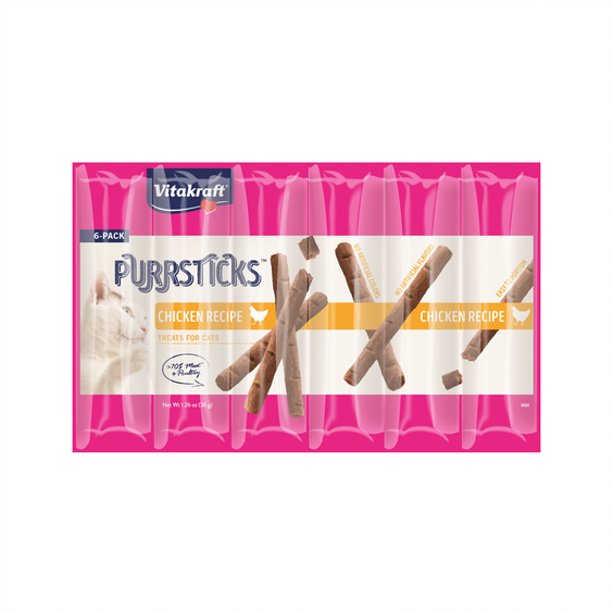 VitaKraft Cat Treats Purrsticks Chicken 6 Pack