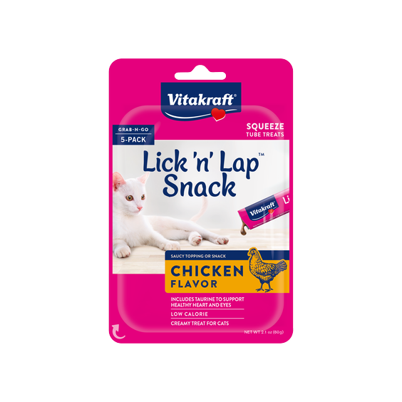 Vitakraft Cat Treats Lick N Lap Chicken 5 Pack