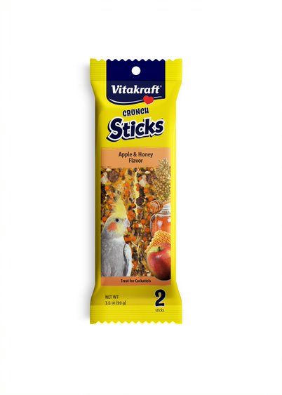 Vitakraft Cockatiels Treats Crunch Sticks Apple & Honey 3.5oz