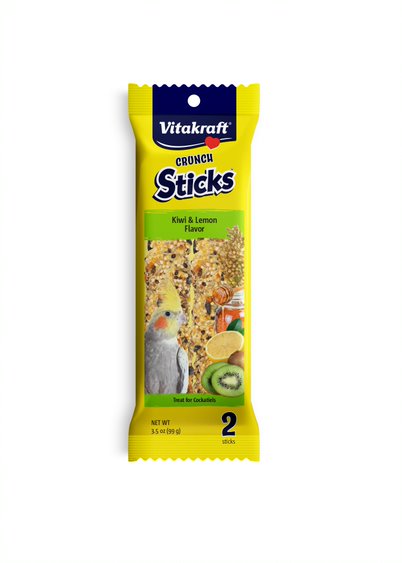 Vitakraft Cockatiels Treats Crunch Sticks Kiwi & Lemon 3.5oz