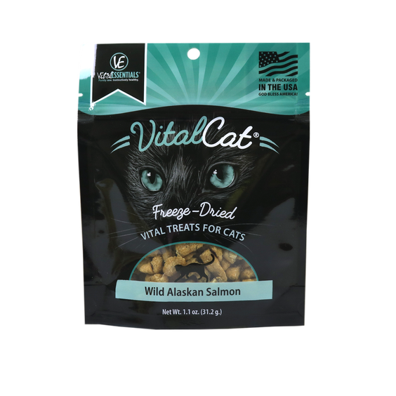 Vital Essentials Cat Treat Freeze Dried Wild Alaskan Salmon 1.1 oz