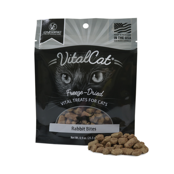 Vital Essentials Cat Treat Freeze Dried Rabbit Bites 0.9 oz