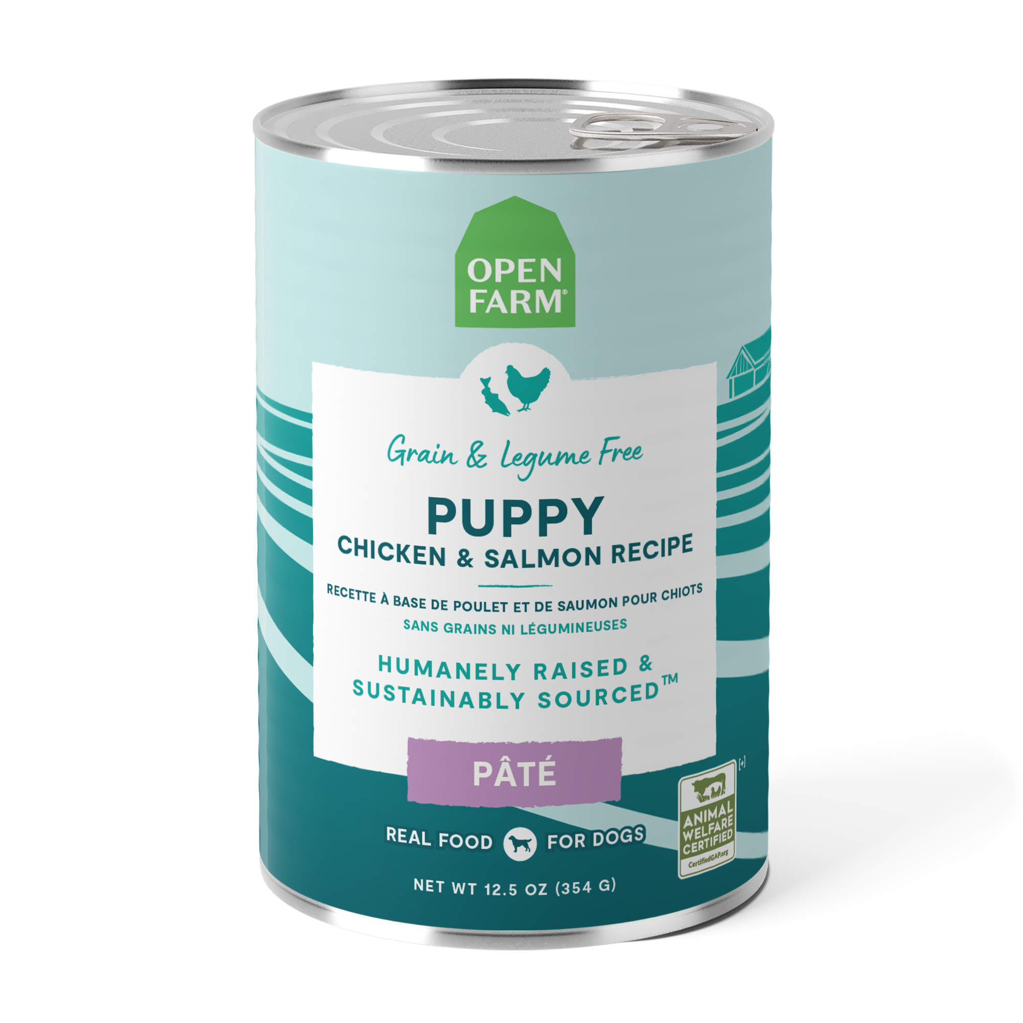 Open Farm Puppy Food Grain Free Chicken & Salmon Pate Can 12.5oz