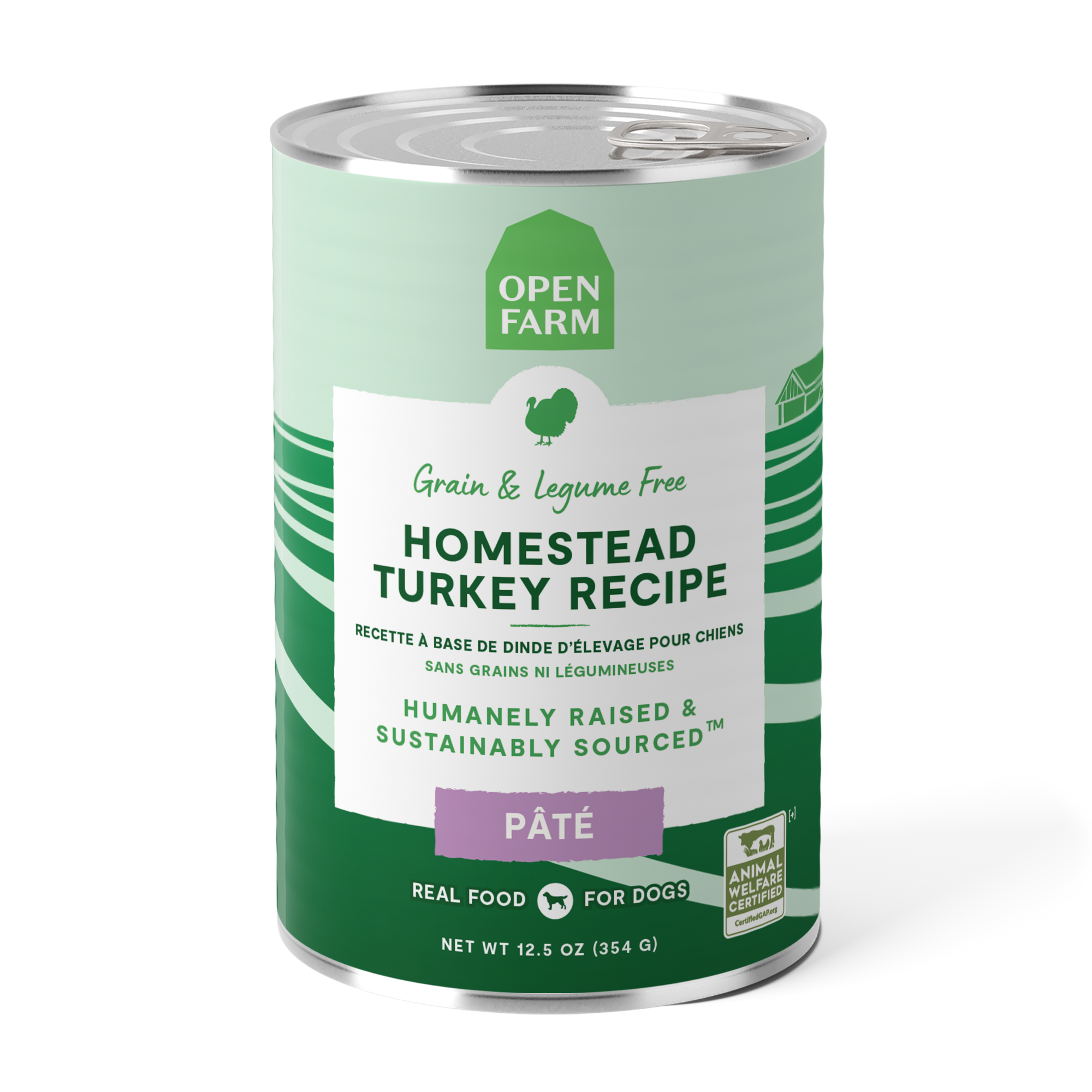 Open Farm Dog Grain Free Homestead Turkey Pate 12.5oz Can