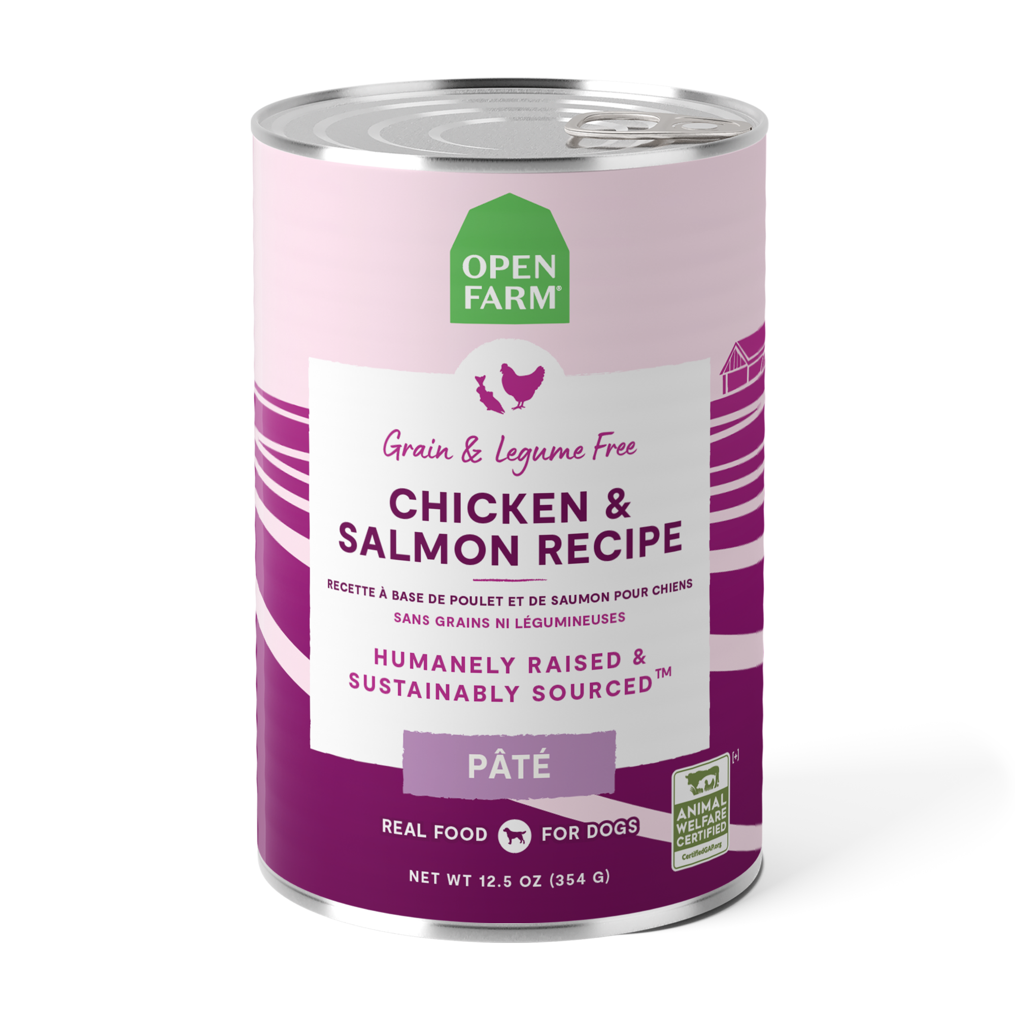 Open Farm Dog Food Grain Free Chicken & Salmon Pate Can 12.5oz