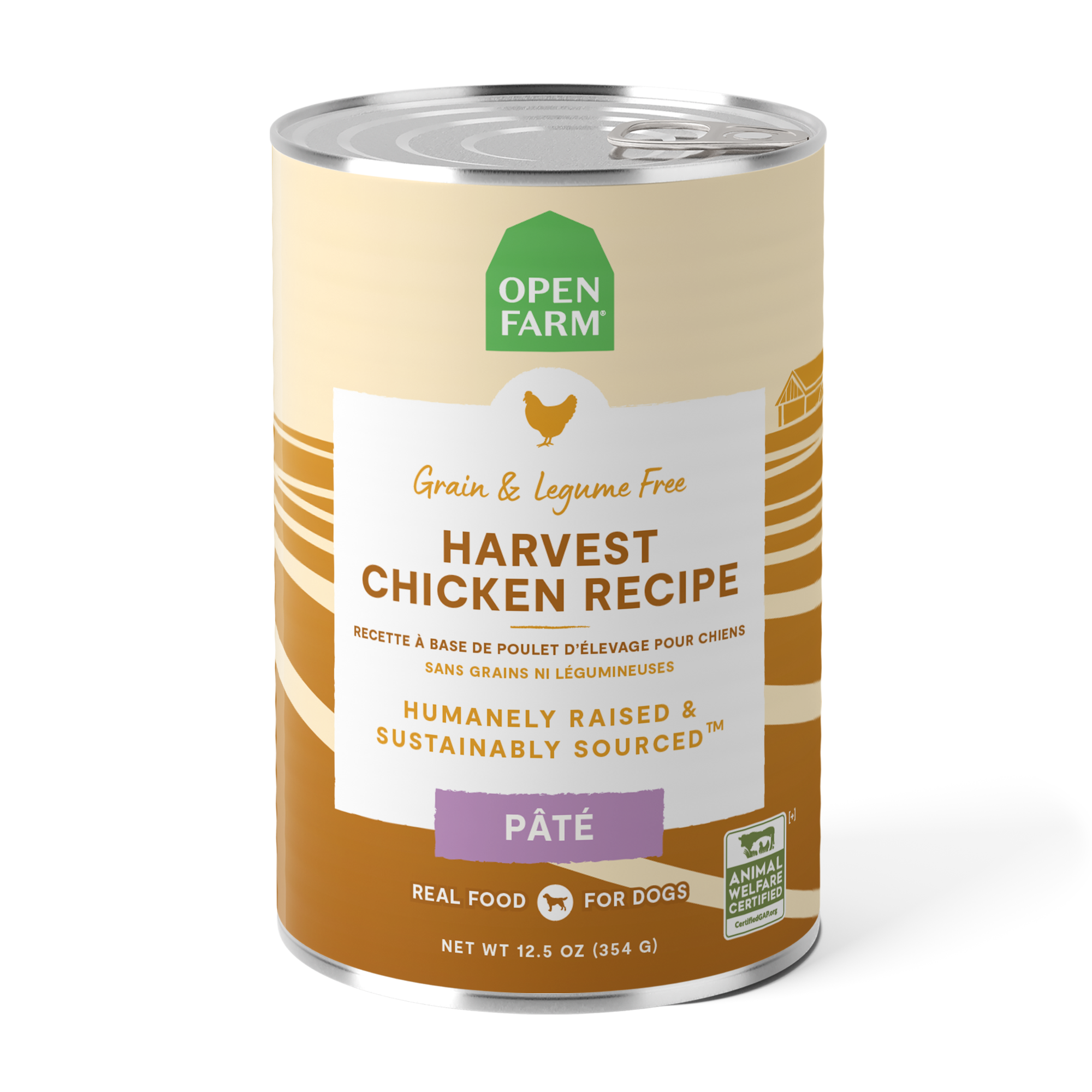 Open Farm Dog Grain Free Harvest Chicken Pate 12.5oz Can