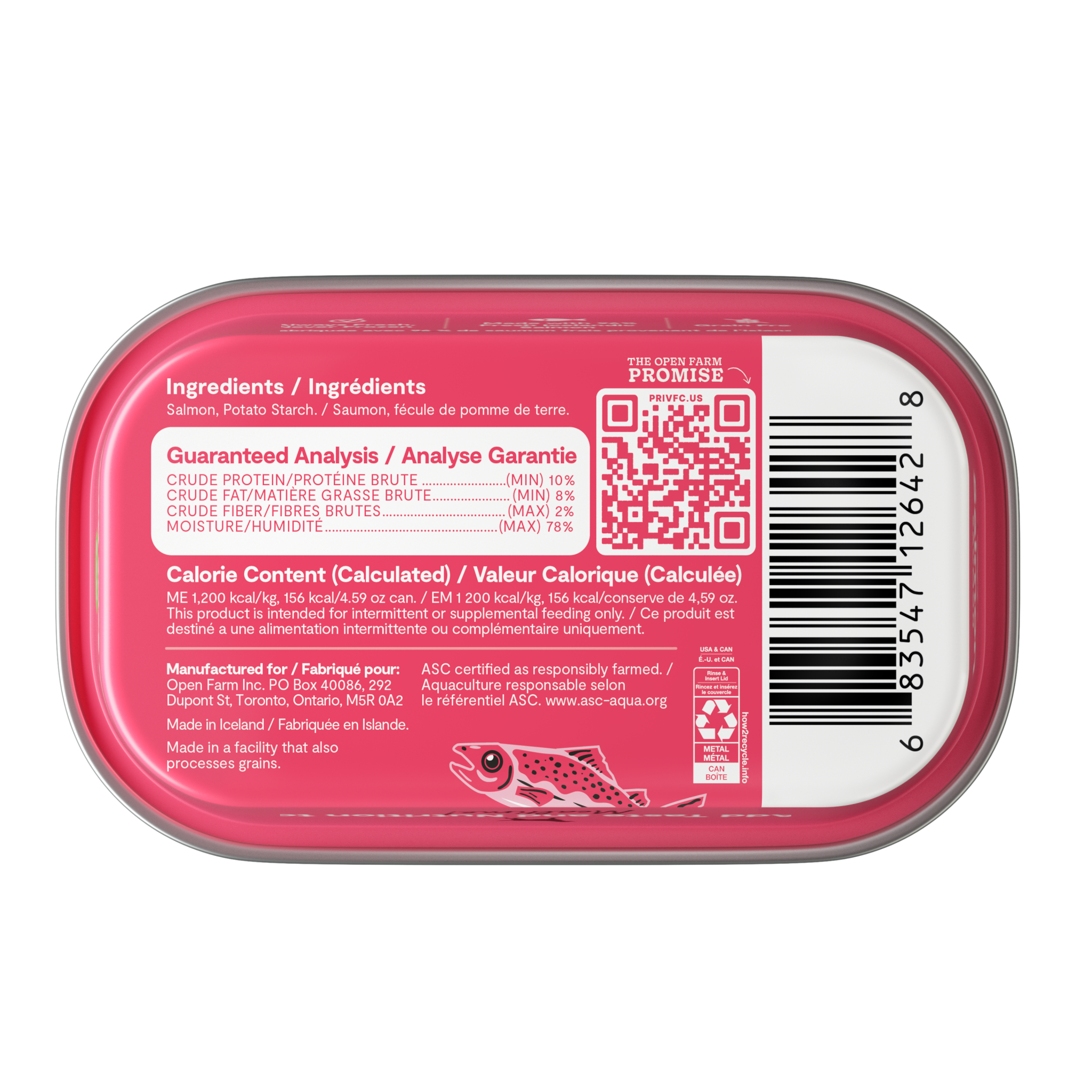 Open Farm Wet Dog Topper Salmon 4.59oz