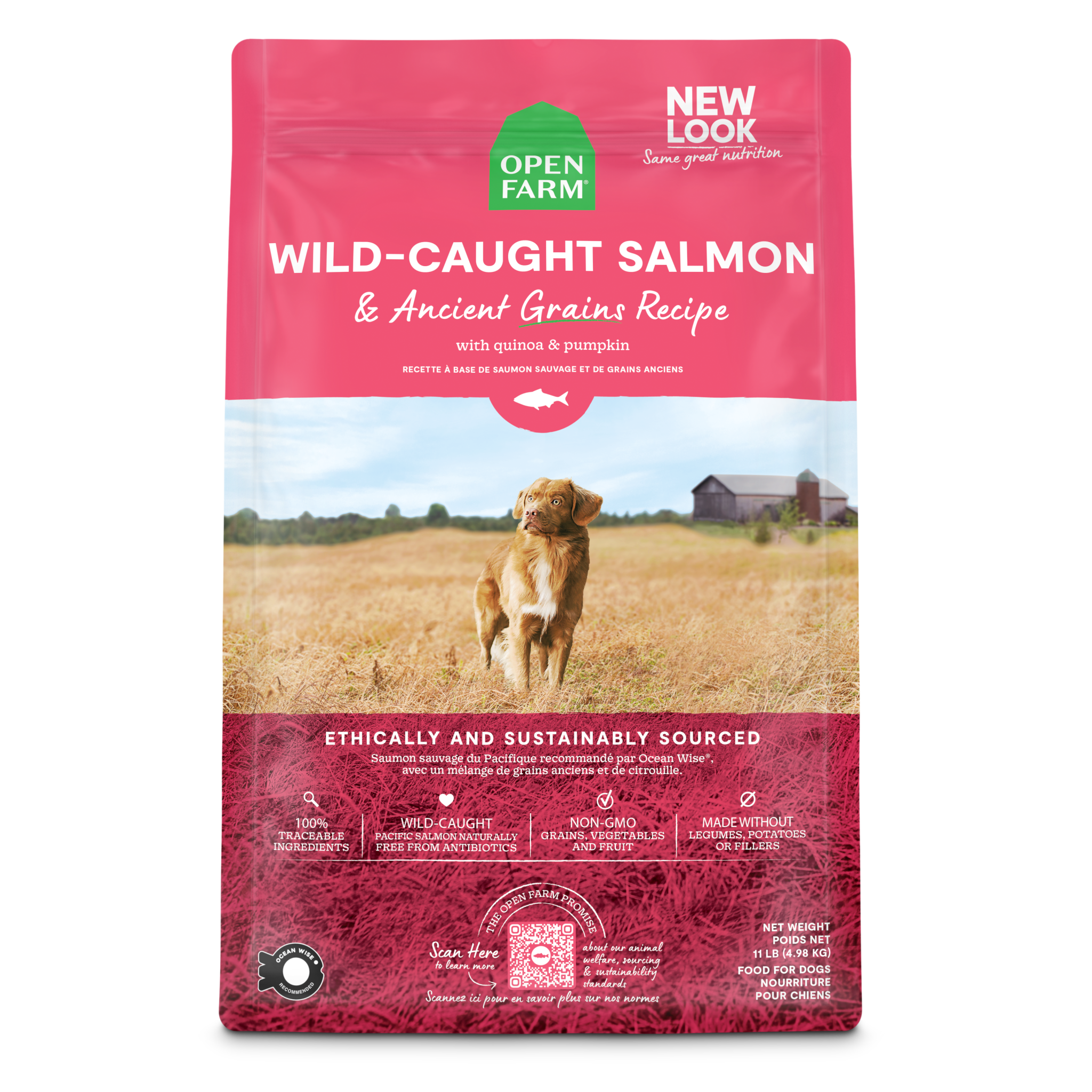 Open Farm Dog Wild Caught Salmon & Ancient Grains Recipe 22#