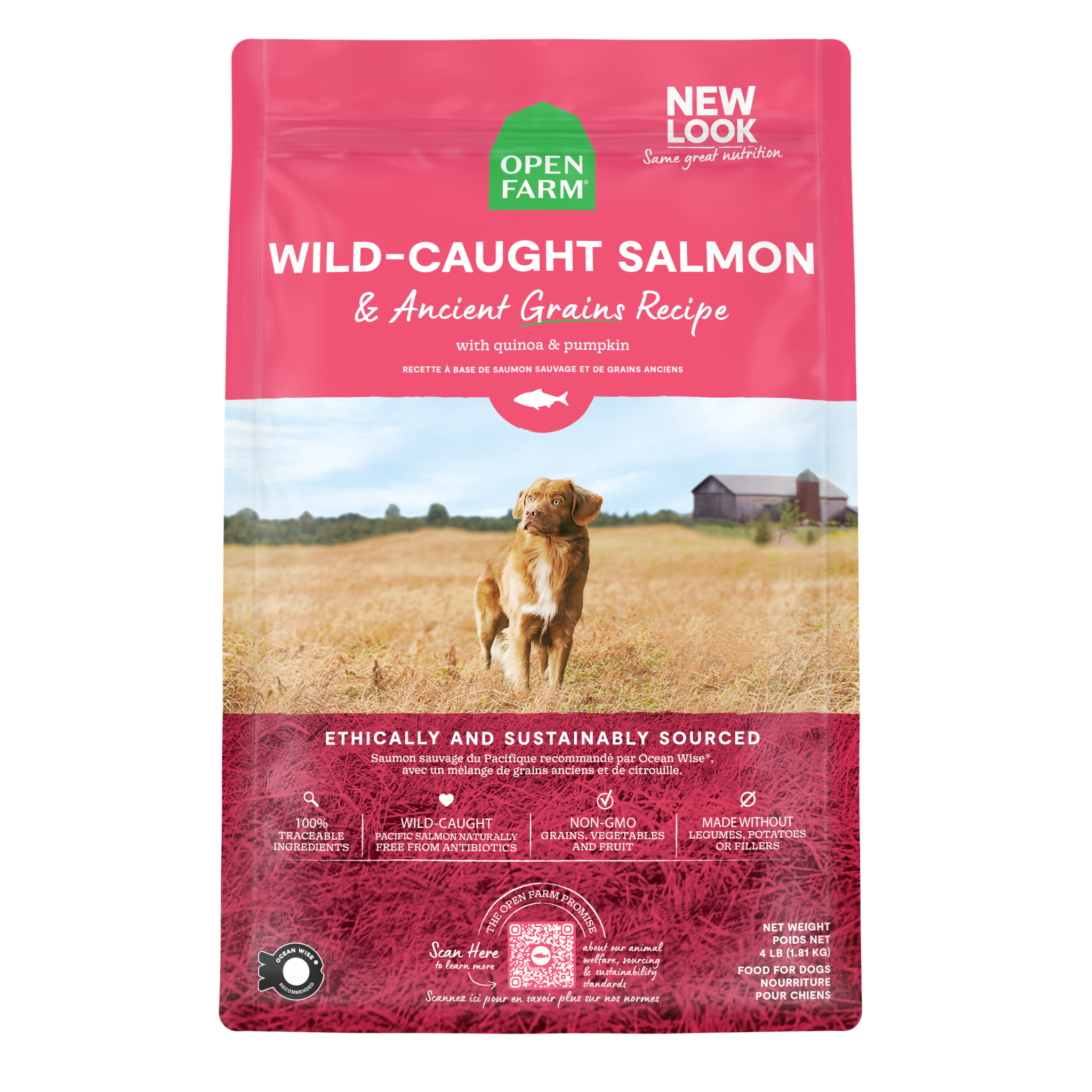 Open Farm Dog Wild Caught Salmon & Ancient Grains Recipe 4#