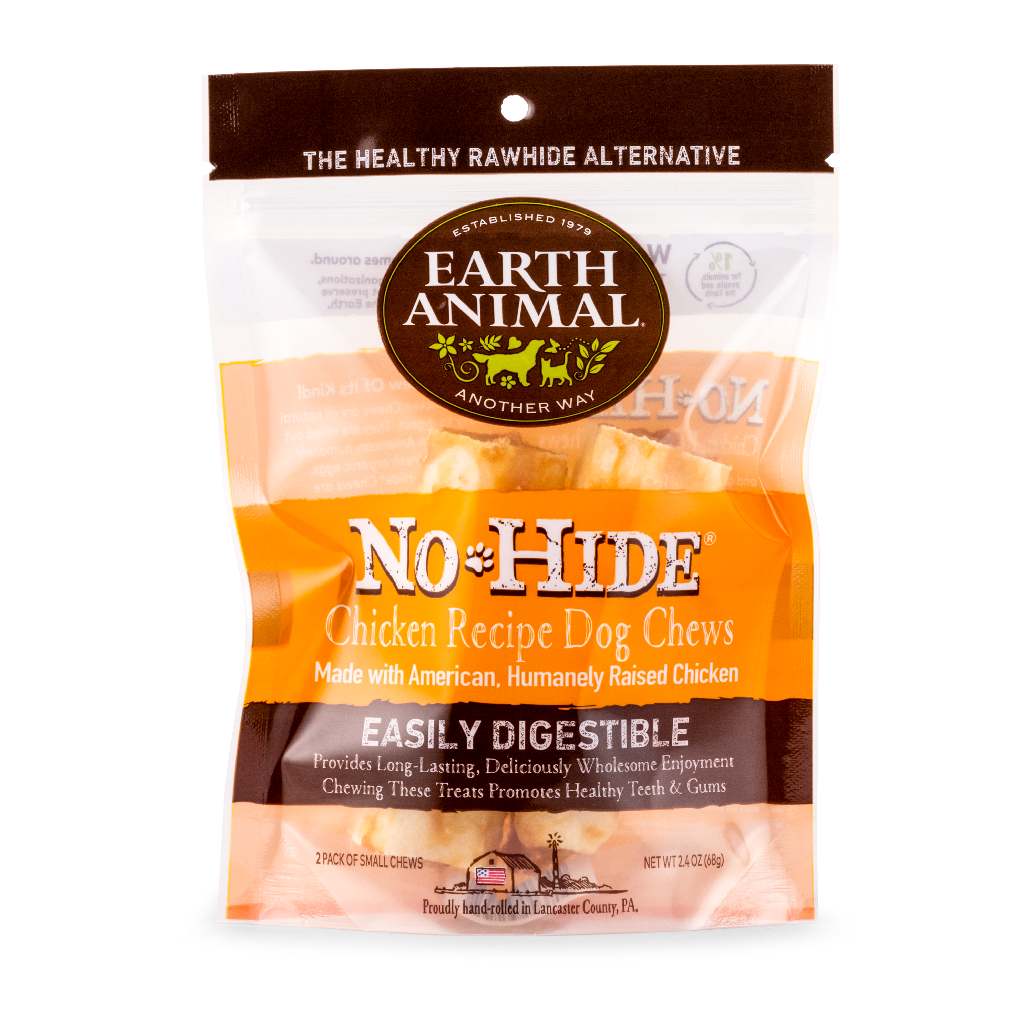 Earth Animal No Hide Dog Chew Chicken Small 2 Pack