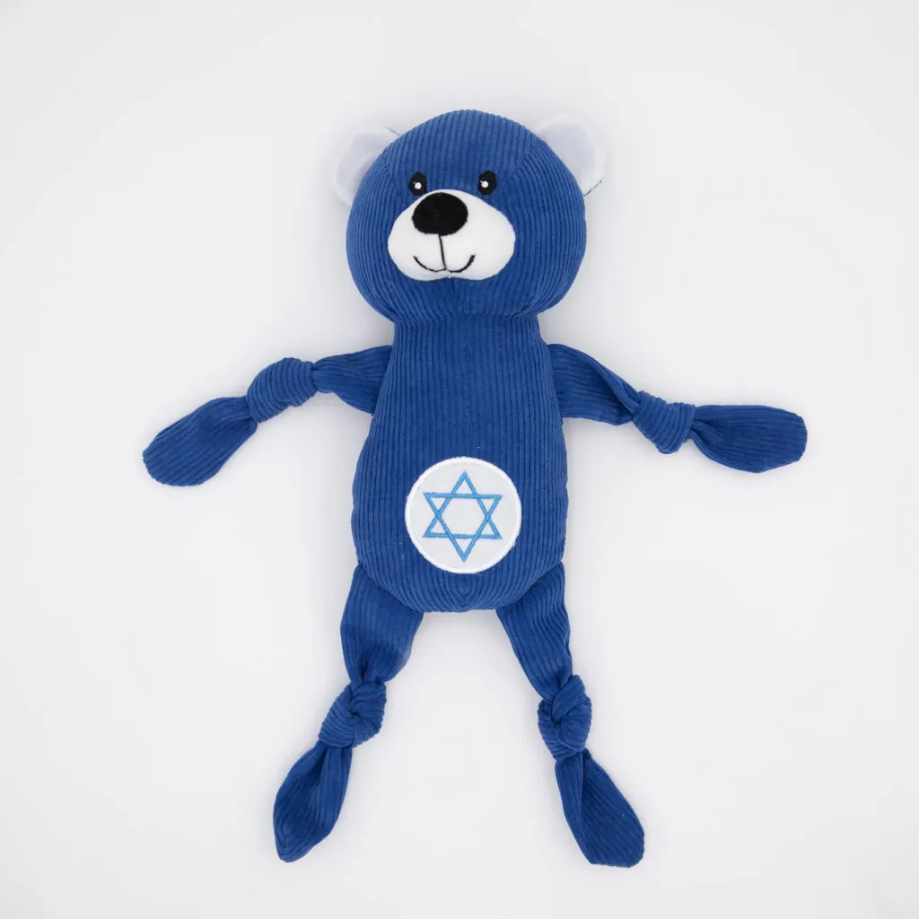 Zippy Paws Dog Toy Hanukkah Corduroy Cuddlerz Bear