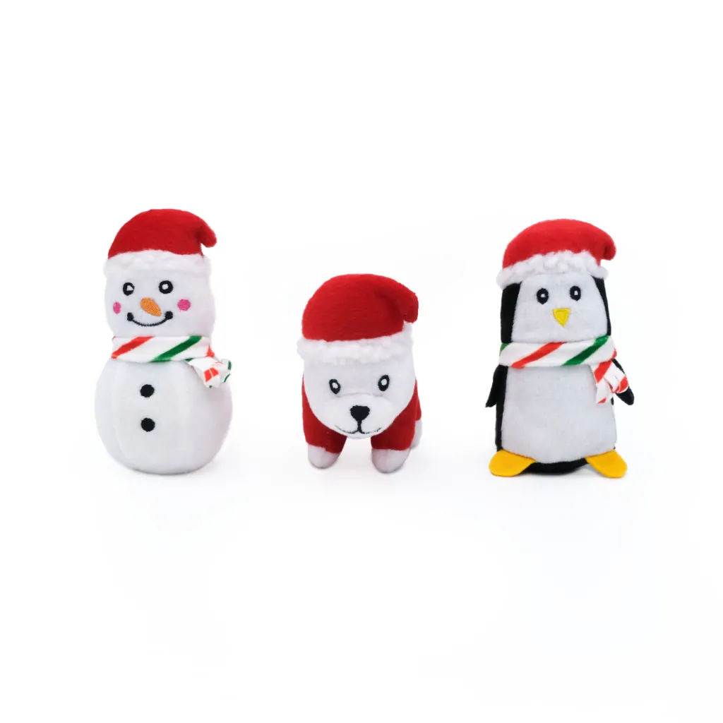 Zippy Paws Dog Toys Holiday Miniz 3 Pack