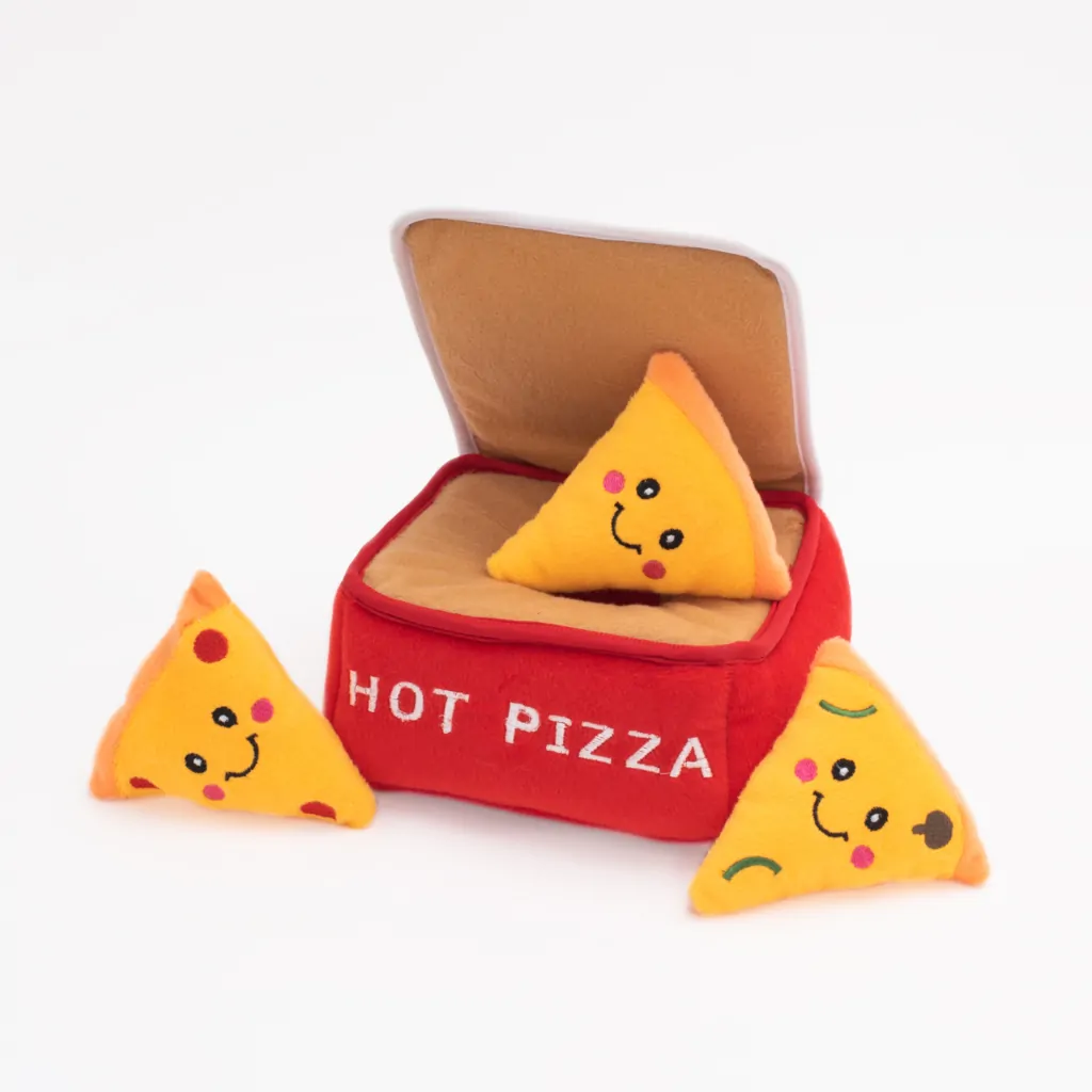 Zippy Paws Dog Toy Burrow Pizza Box