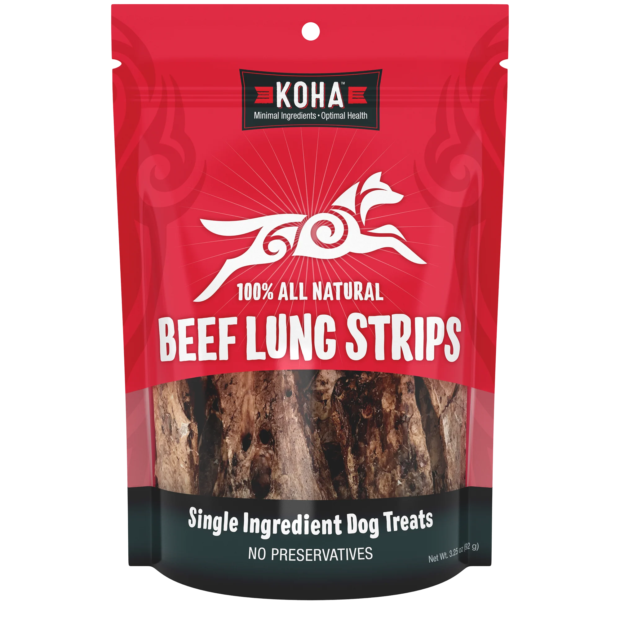 Koha Dog Treats Air-Dried Single Ingredient Beef Strips 3.25oz