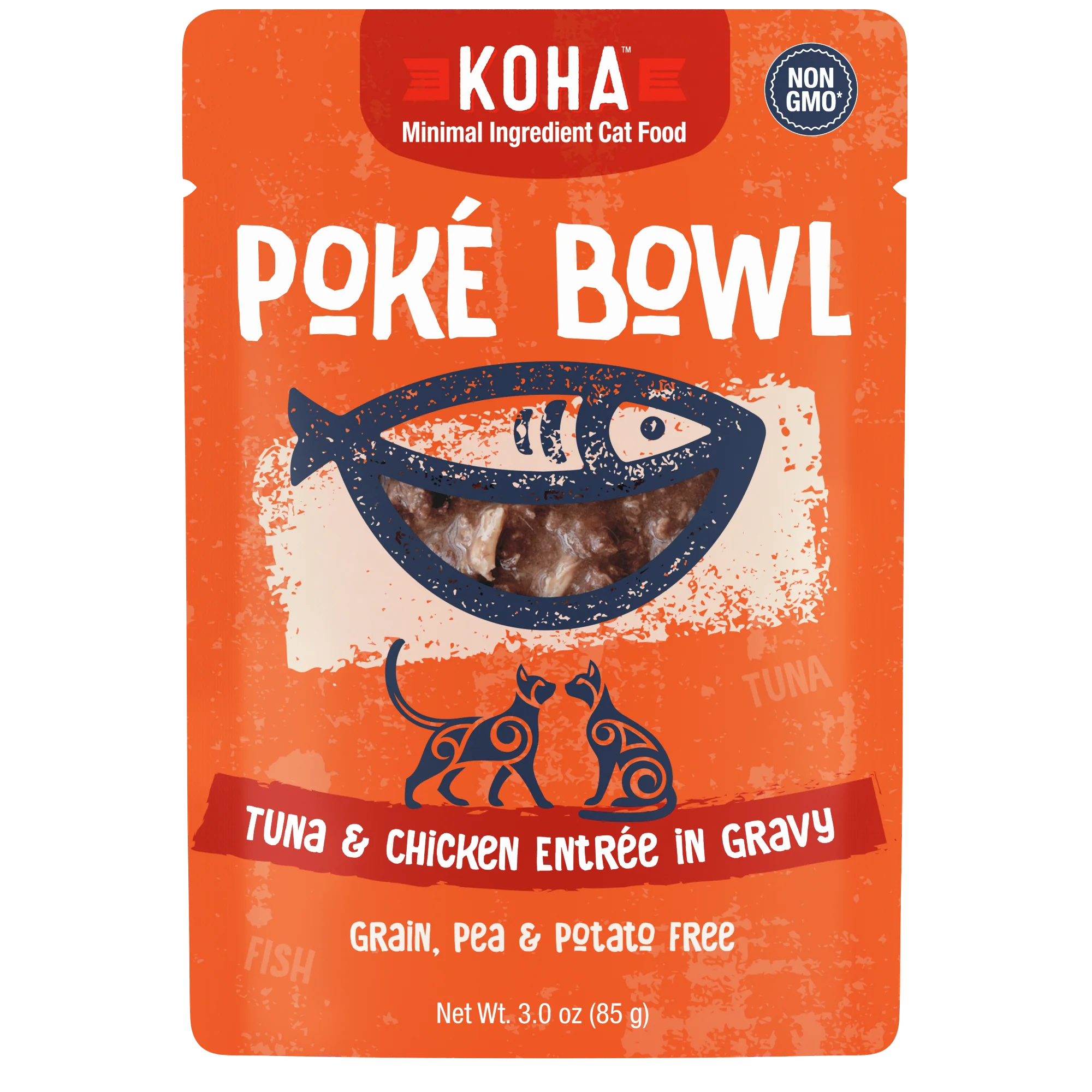 Koha Poke Bowl Cat Grain Free Tuna & Chicken in Gravy 3oz pouch