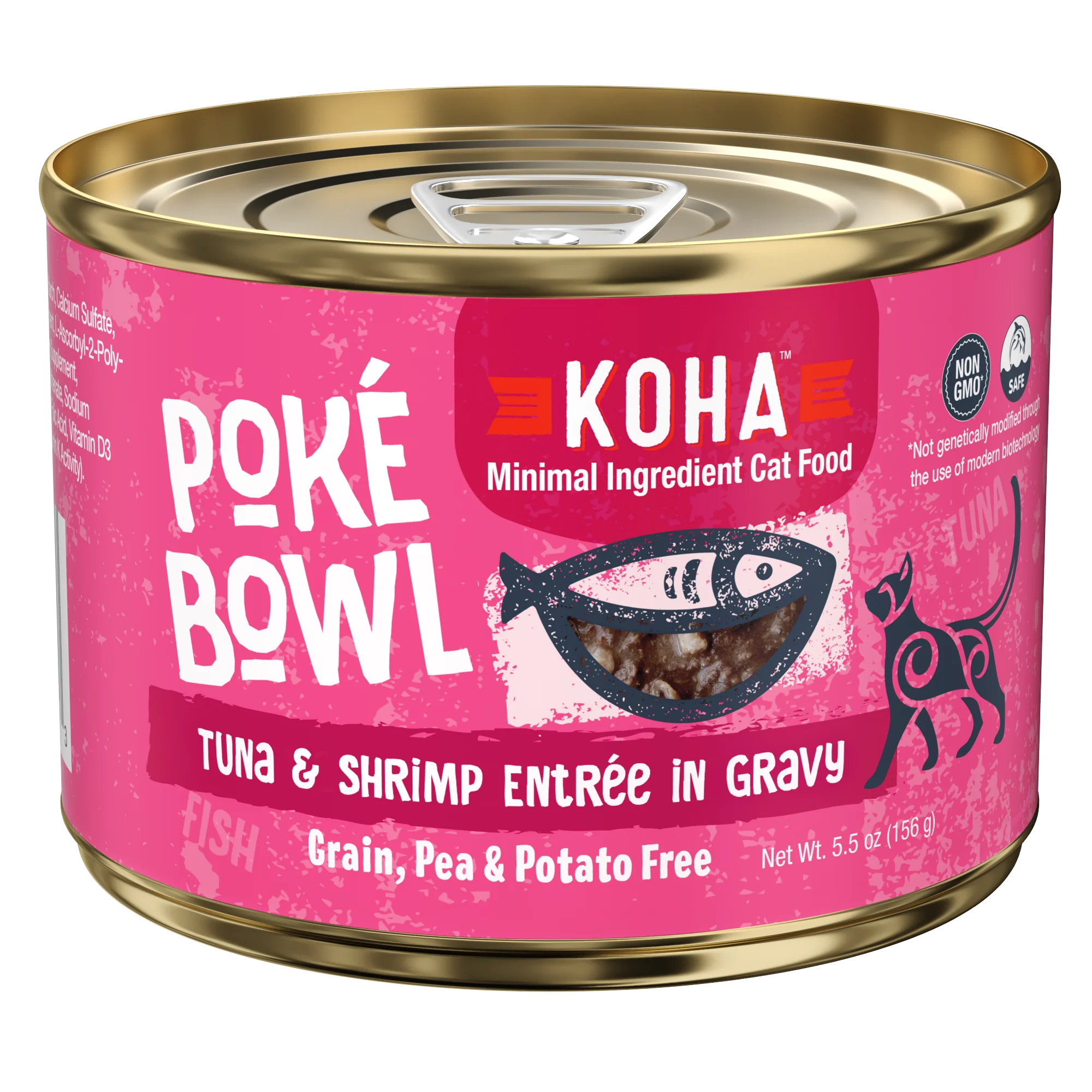 Koha Poke Bowl Cat Grain Free Tuna & Shrimp in Gravy 5.5oz pouch