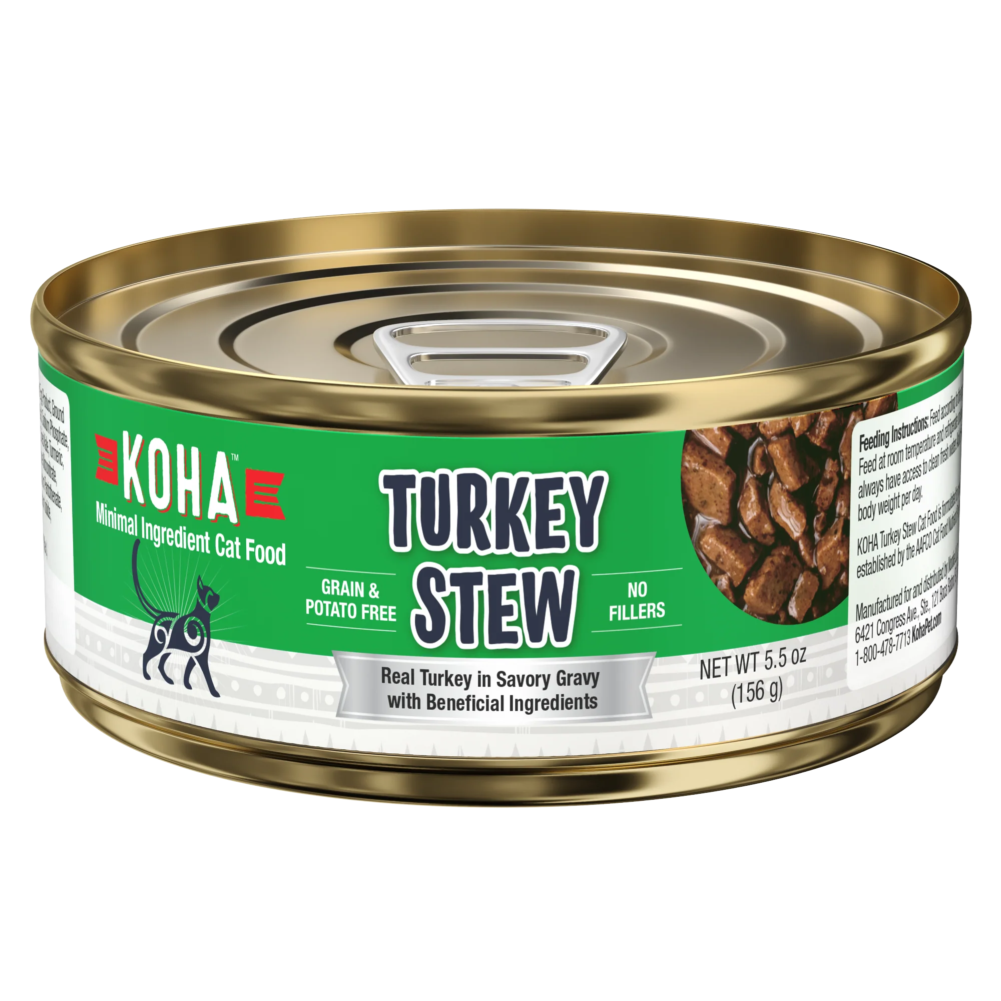 Koha Cat Grain Free Turkey Stew 5.5oz can