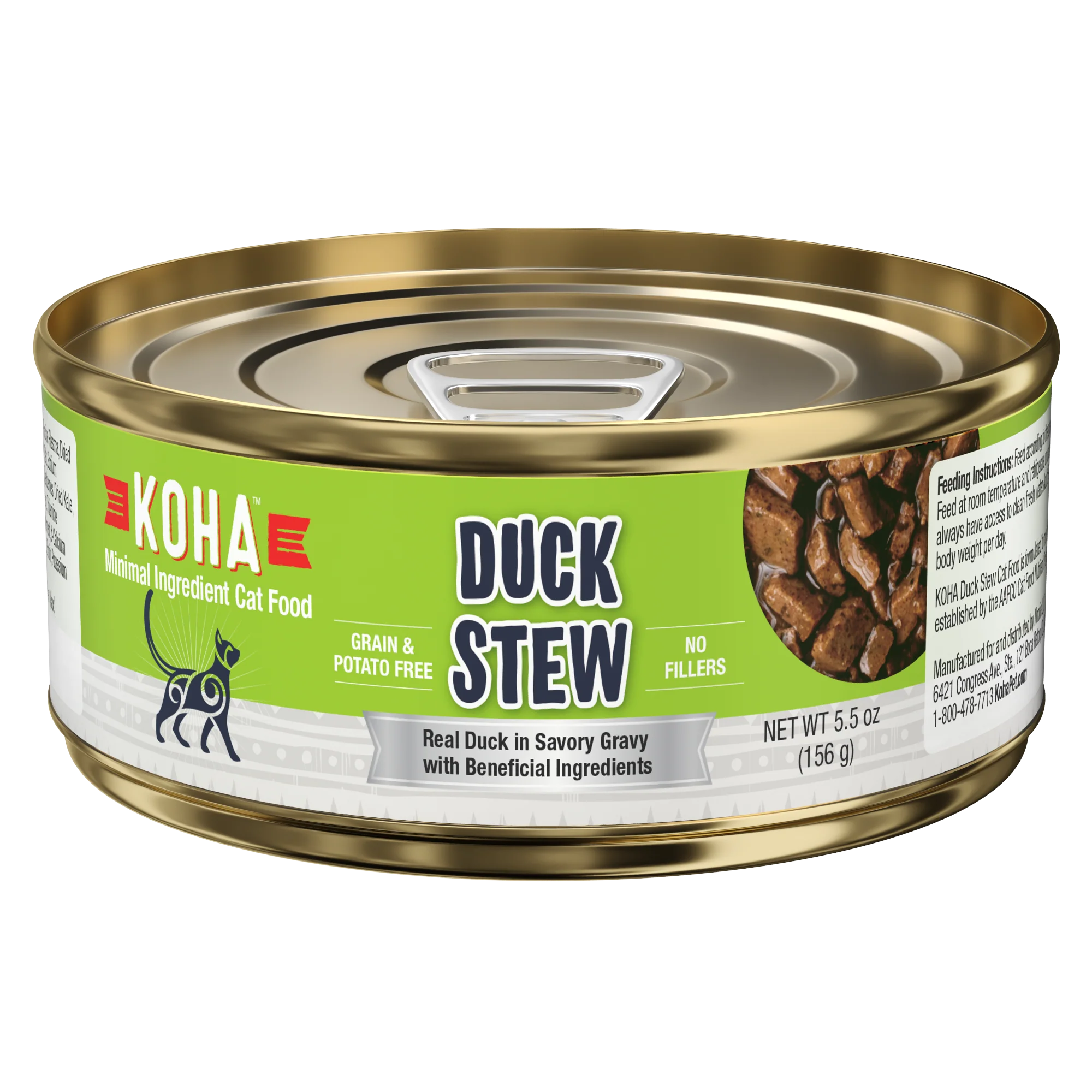 Koha Cat Grain Free Duck Stew 5.5oz can