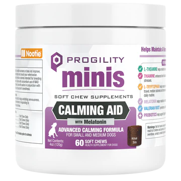 Nootie Progility Dog Calming Aid with Melatonin Mini Soft Chews 60ct